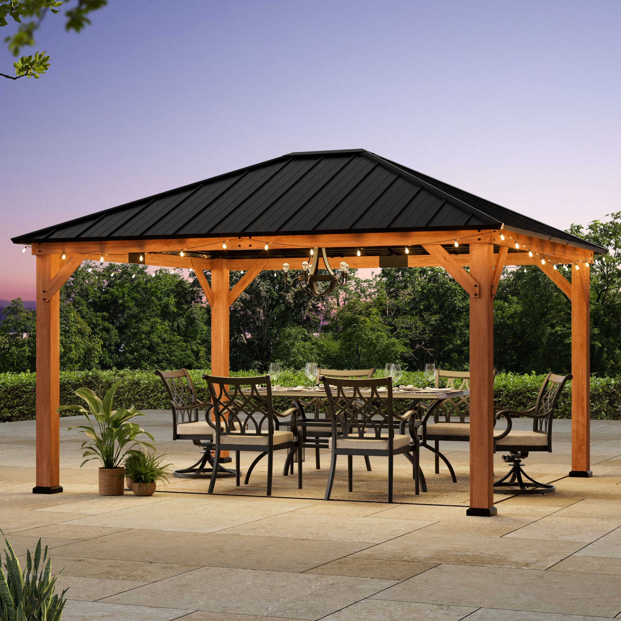 ELEVATE OUTDOORS IG10600047-1214 Wood-Resin-Gazebos - View #2