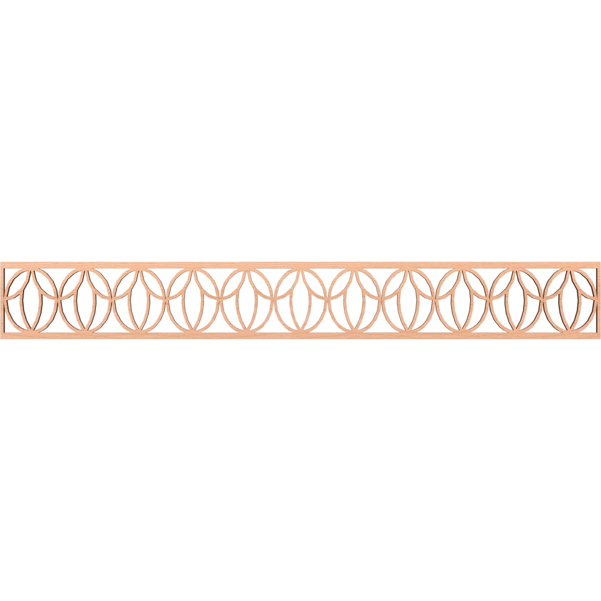 Ekena Millwork MLDA06X46SHOAL Shoshoni Fretwork Flat Trim 6-in x 3.86-ft Alder Brown Unfinished 2155830 Pierced Wall Panel Moulding