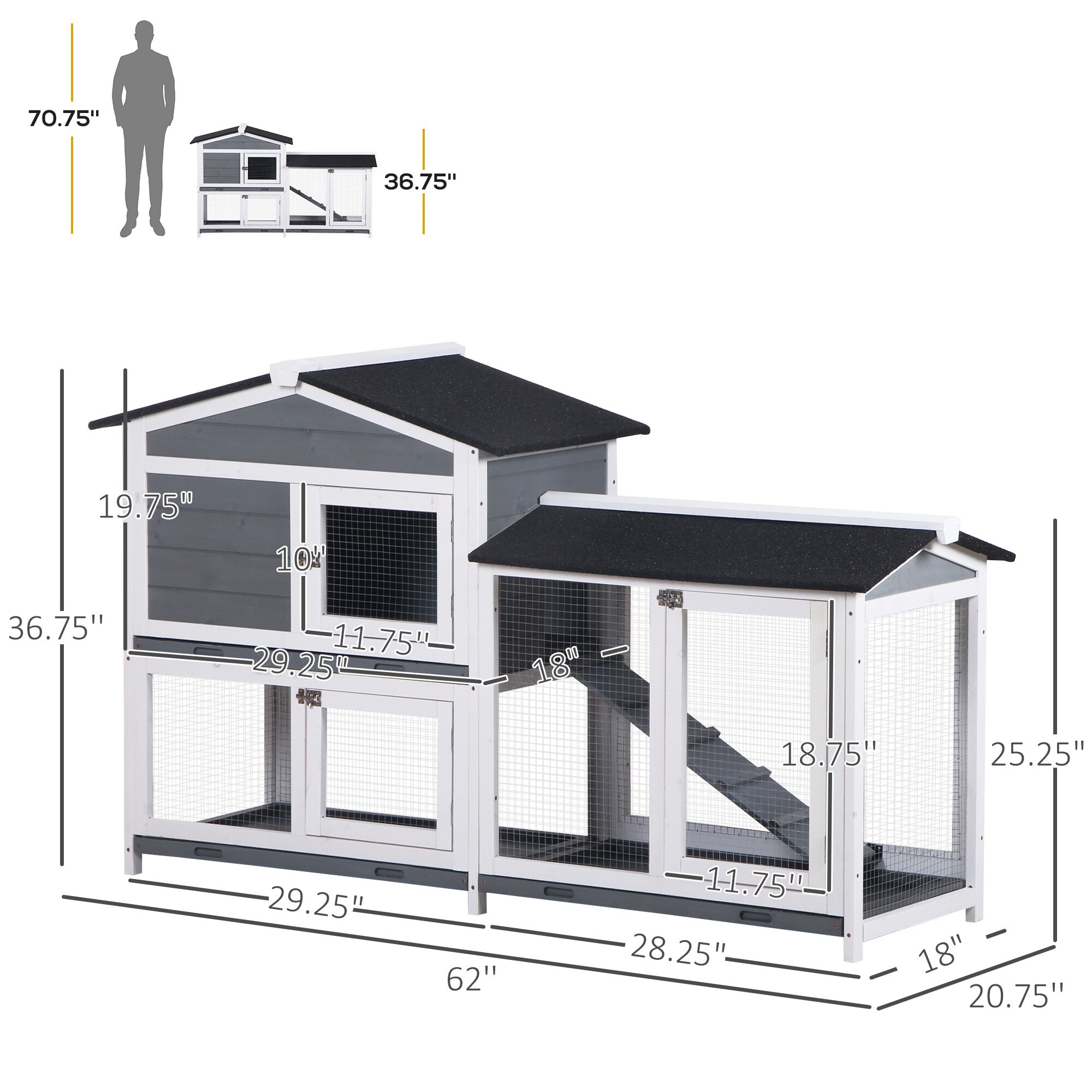 Tinyhomie LW-X-ASKARL410 Chicken-Coops-Rabbit-Hutches - View #2