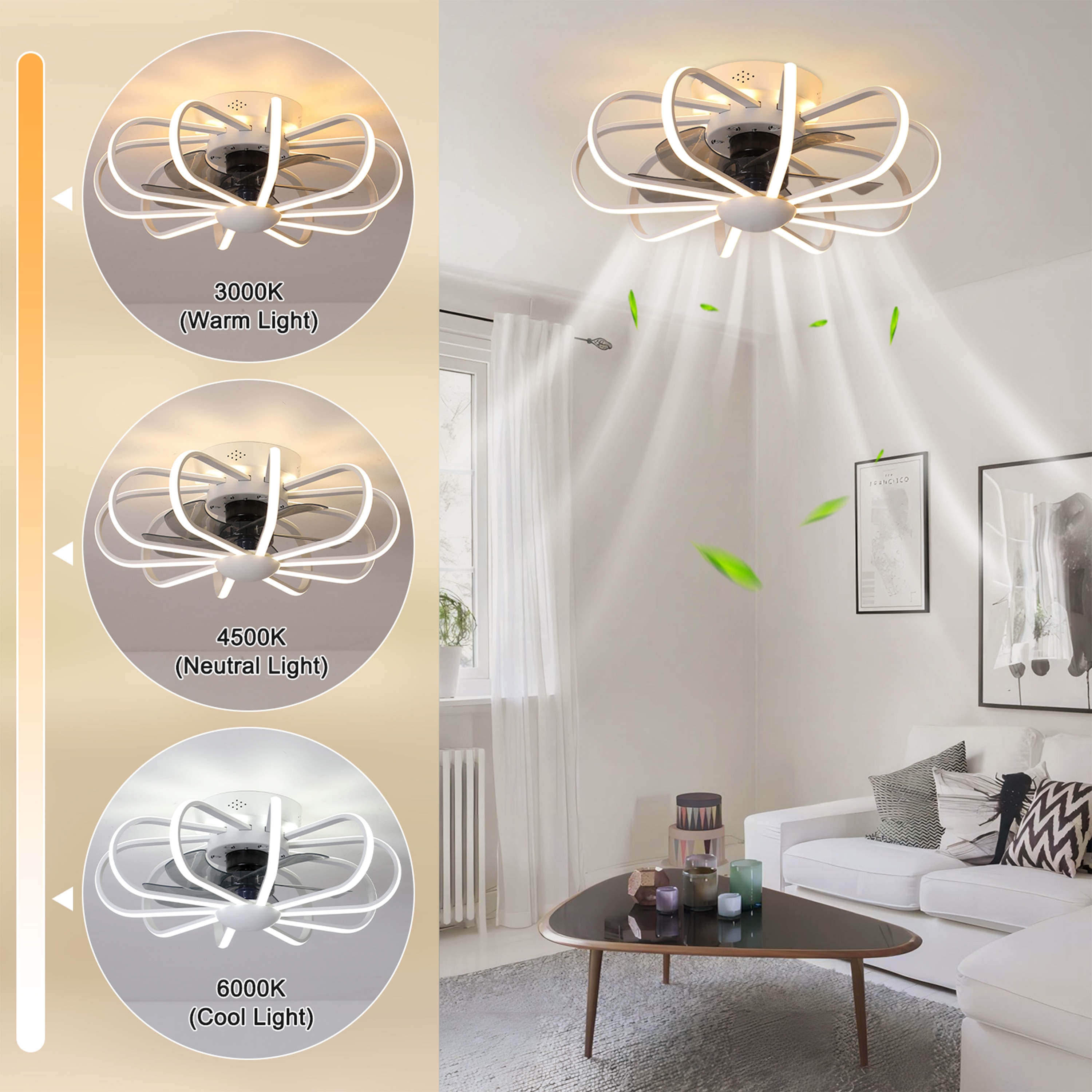 GoYeel ZF007WH Ceiling-Fans - View #6