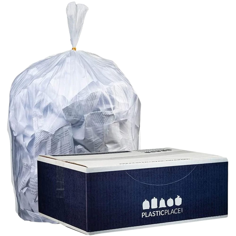 PlasticMill 100 Gallon Contractor Bags: Clear, 3 Mil, 67x79, 10 Bags.