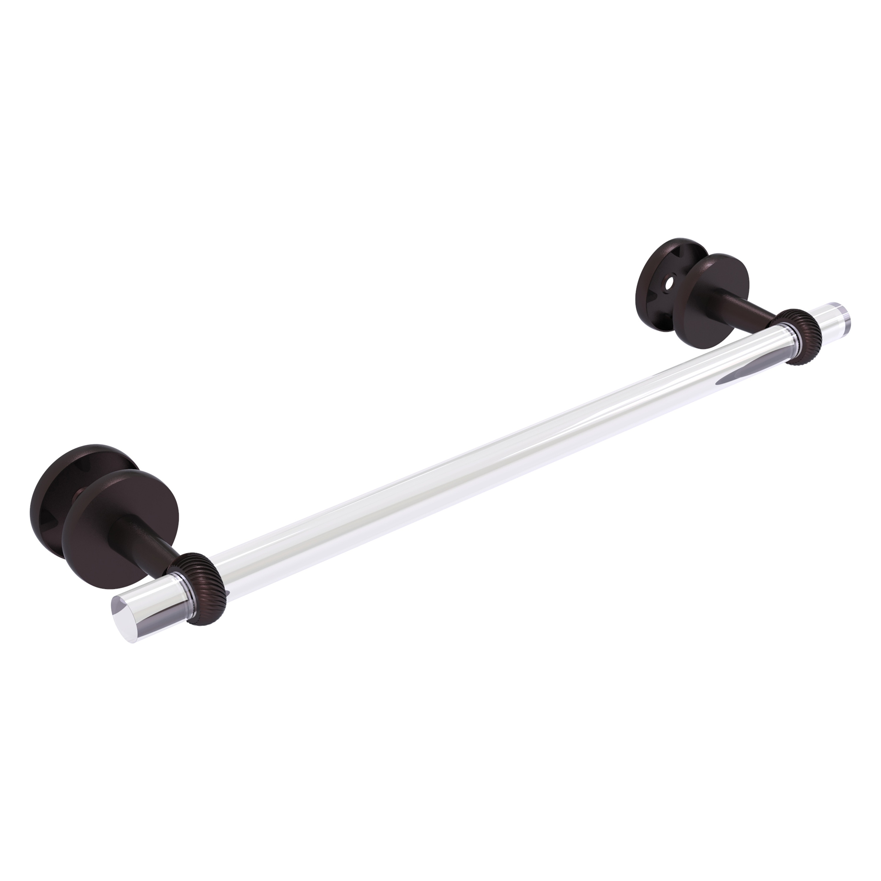 Allied Brass CV-41T-SM-18-ABZ Clearview 18-in Antique Bronze Wall mount Single Towel Bar