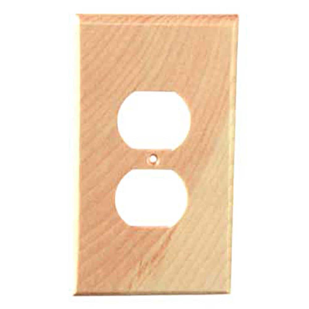 Sierra Lifestyles 682387 1 -Gang Specialty Size Pine Wood Indoor Duplex Wall Plate