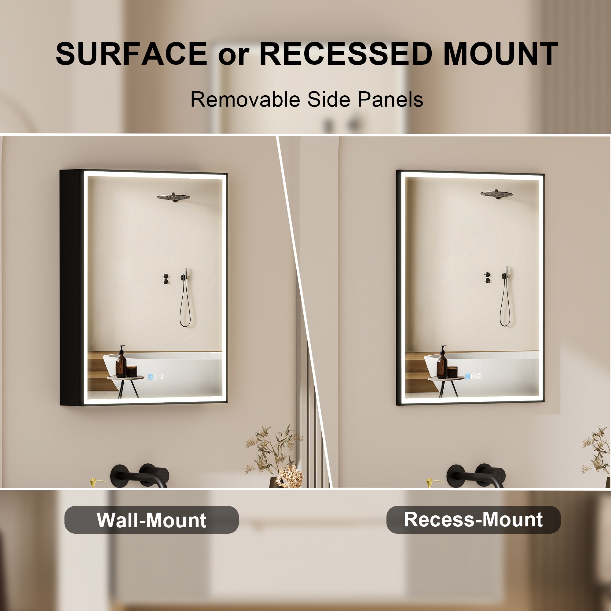 Forclover MF03ZC-BK2430R Bathroom-Medicine-Cabinets - View #9