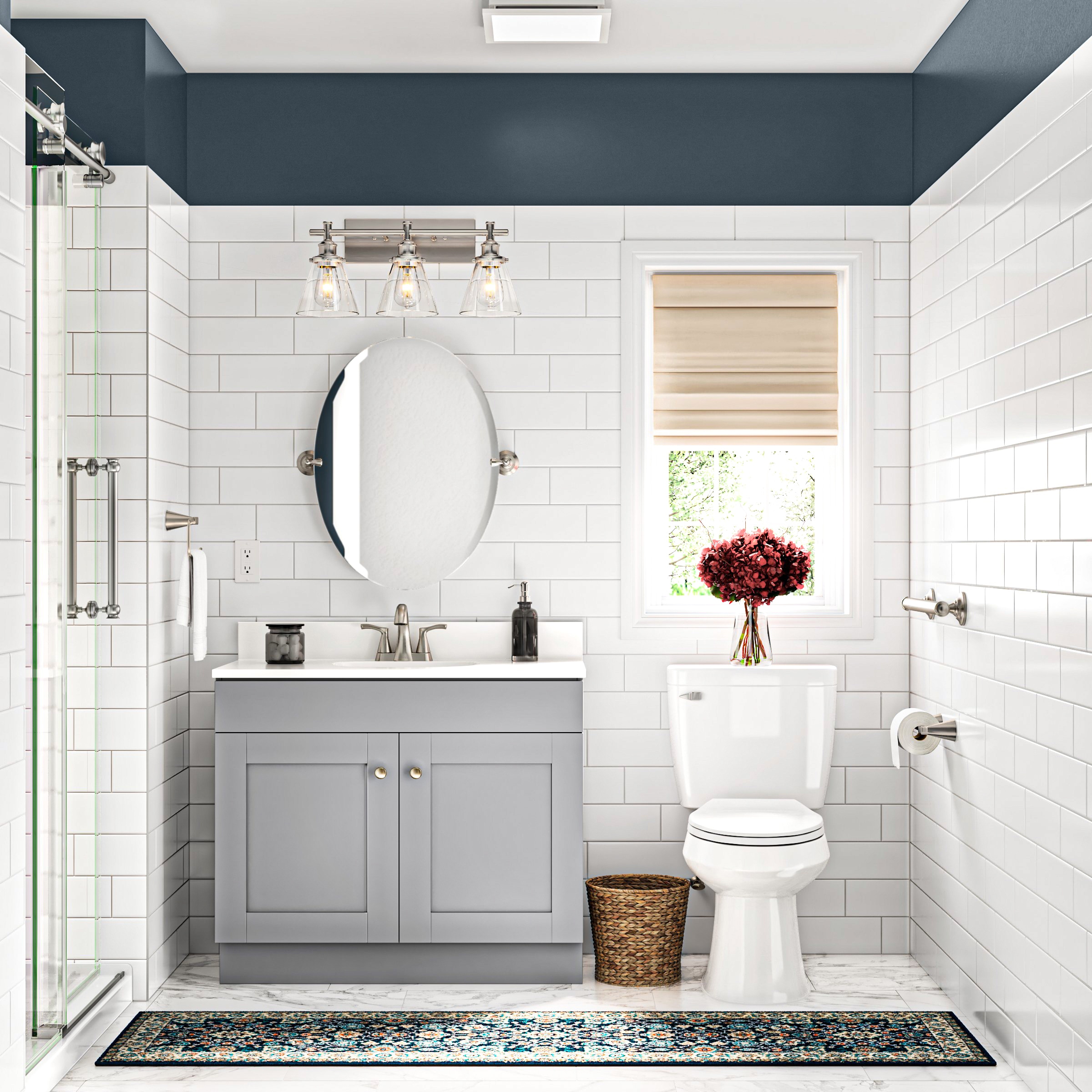 shop project source dover gray vanity bathroom collection at lowes