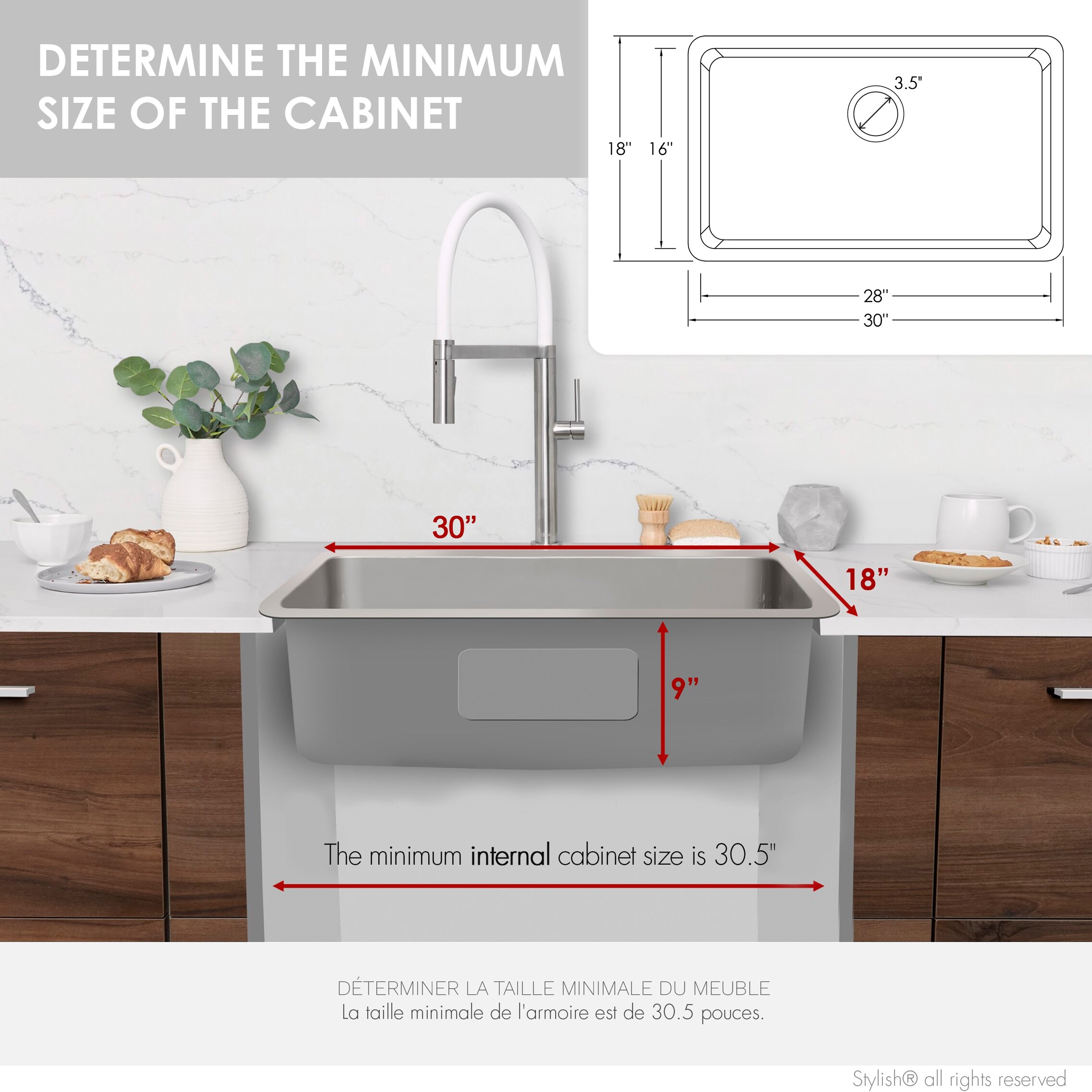 Stylish S-411TG1 Kitchen-Sinks - View #11