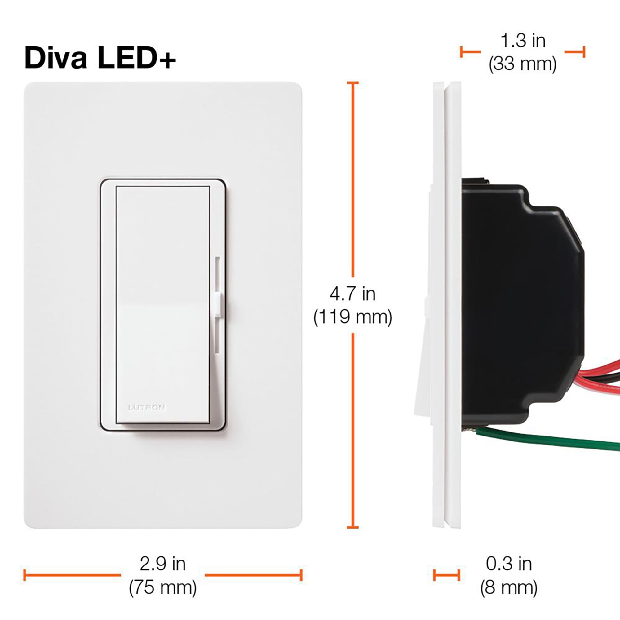 Lutron Led Single Pole 3 Way Led Rocker Light Dimmer Switch Brilliant White Dvsccl 153p Bw At