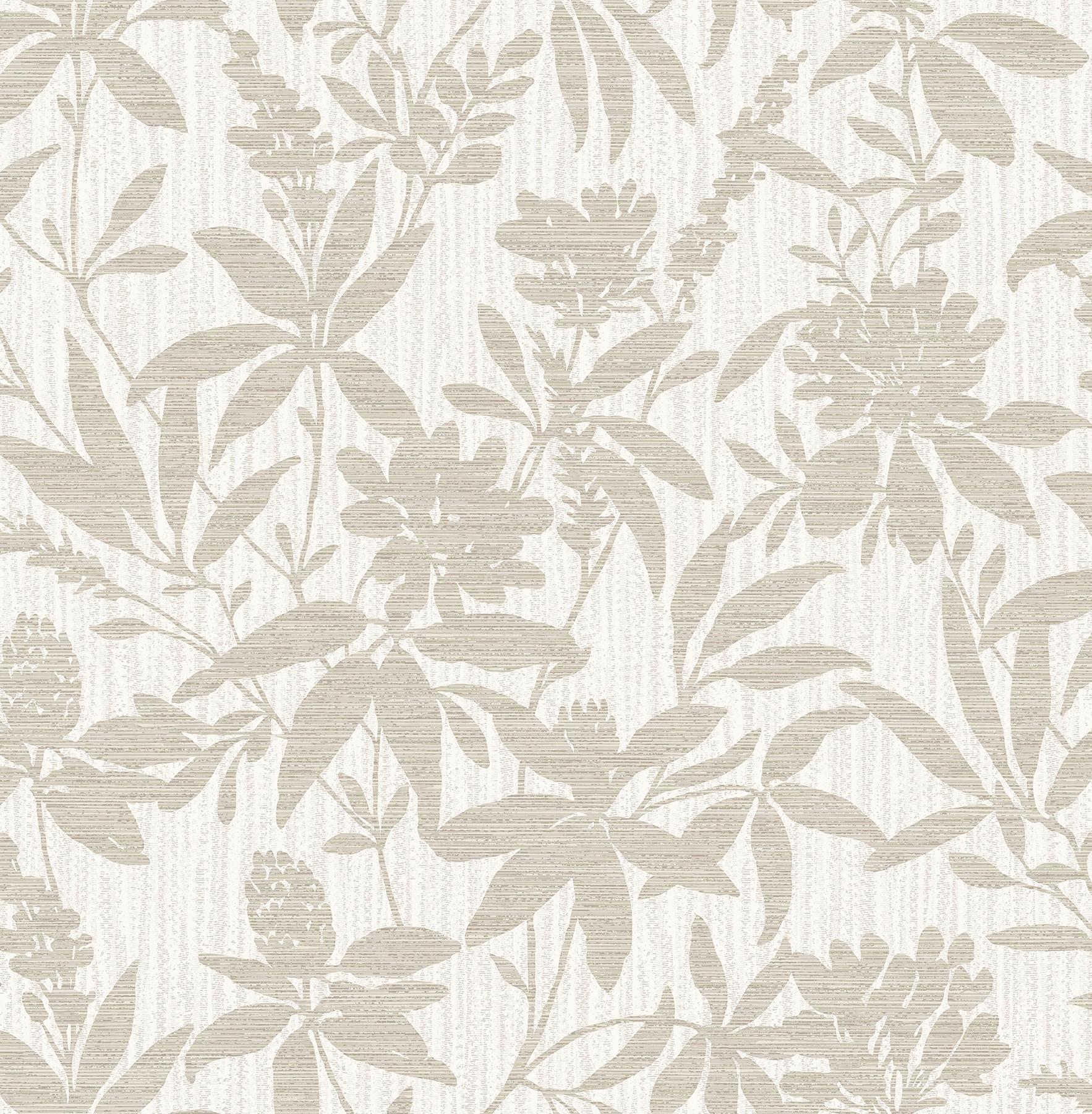 Beige Floral 3D Non-Pasted Vinyl Wallpaper Roll
