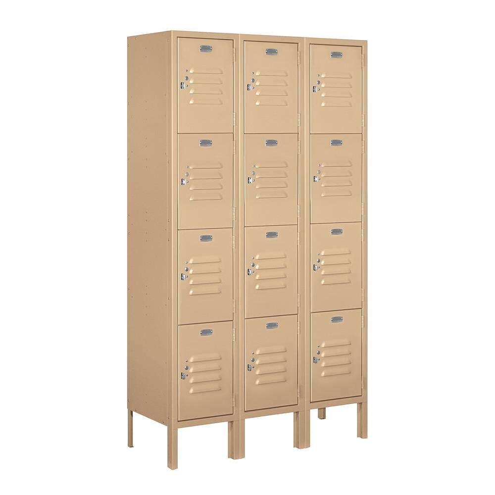 SALSBURY INDUSTRIES 64352TN-U 64000 Series 12" Wide Four Tier Standard Metal Locker 36-Inches W x 66-Inches H x 12-Inches D Steel Full Storage Lockers
