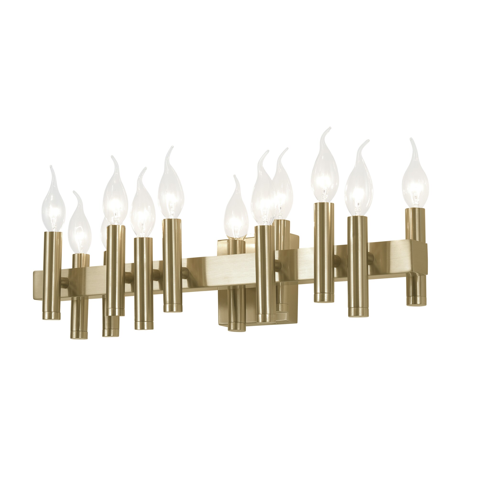 Varaluz 357B12BB Collette 24-in 12-Light Brass Modern/Contemporary Vanity Light