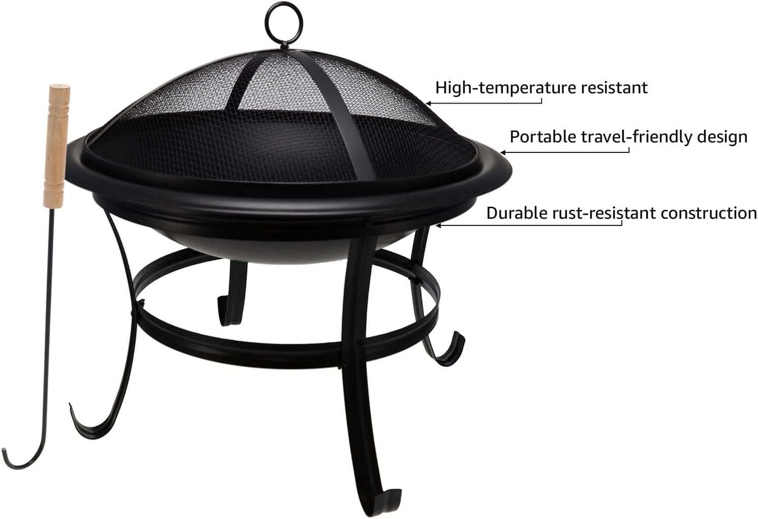 GasOne FP-215 Outdoor-Woodburning-Firepits - View #3
