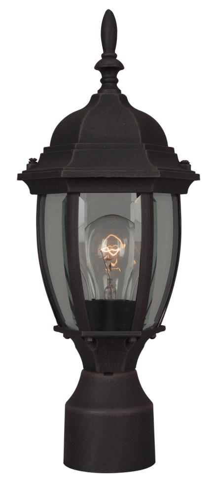 Craftmade Z265-RT Bent Glass 16.5-in Rust Traditional Outdoor Post Light
