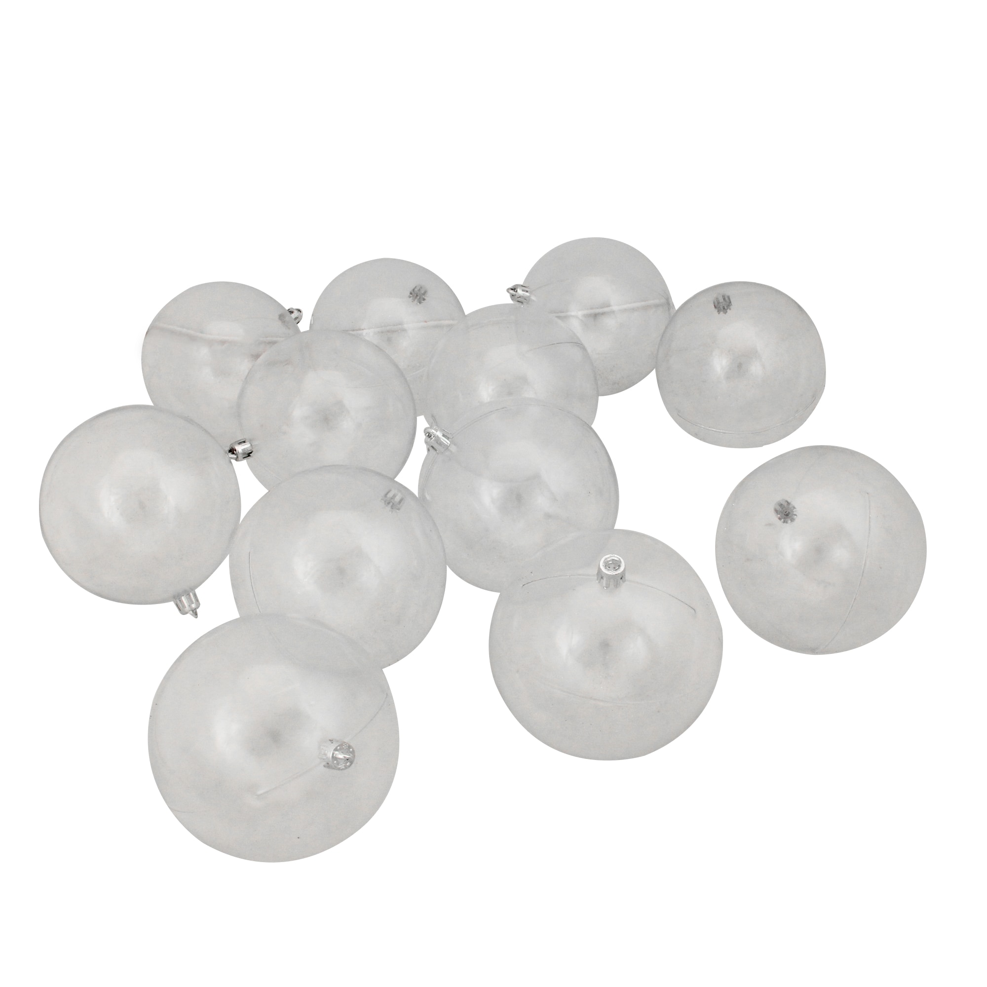 Northlight 31754061 12 -Pack Clear Standard Indoor Ornament set Shatterproof