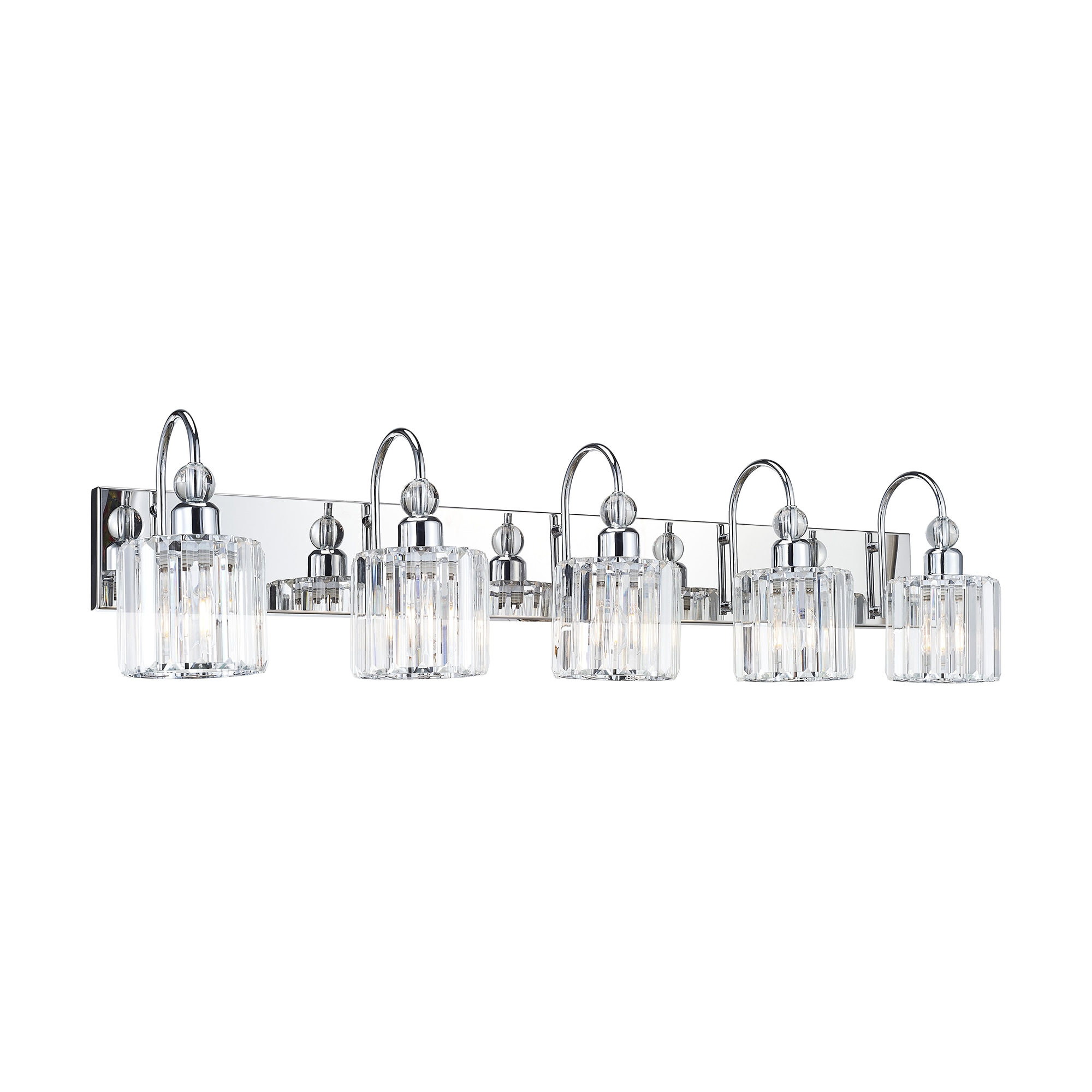 LTMATE LSJF24140-W5 JAZAVA 39.3-in 5 -Light Brushed Nickel Industrial Vanity light