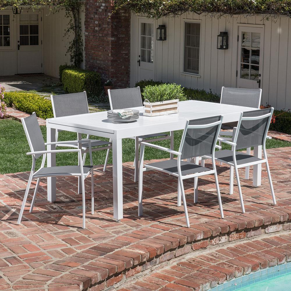Mod Furniture HARPDN7PC-WHT Patio-Dining-Sets - View #10