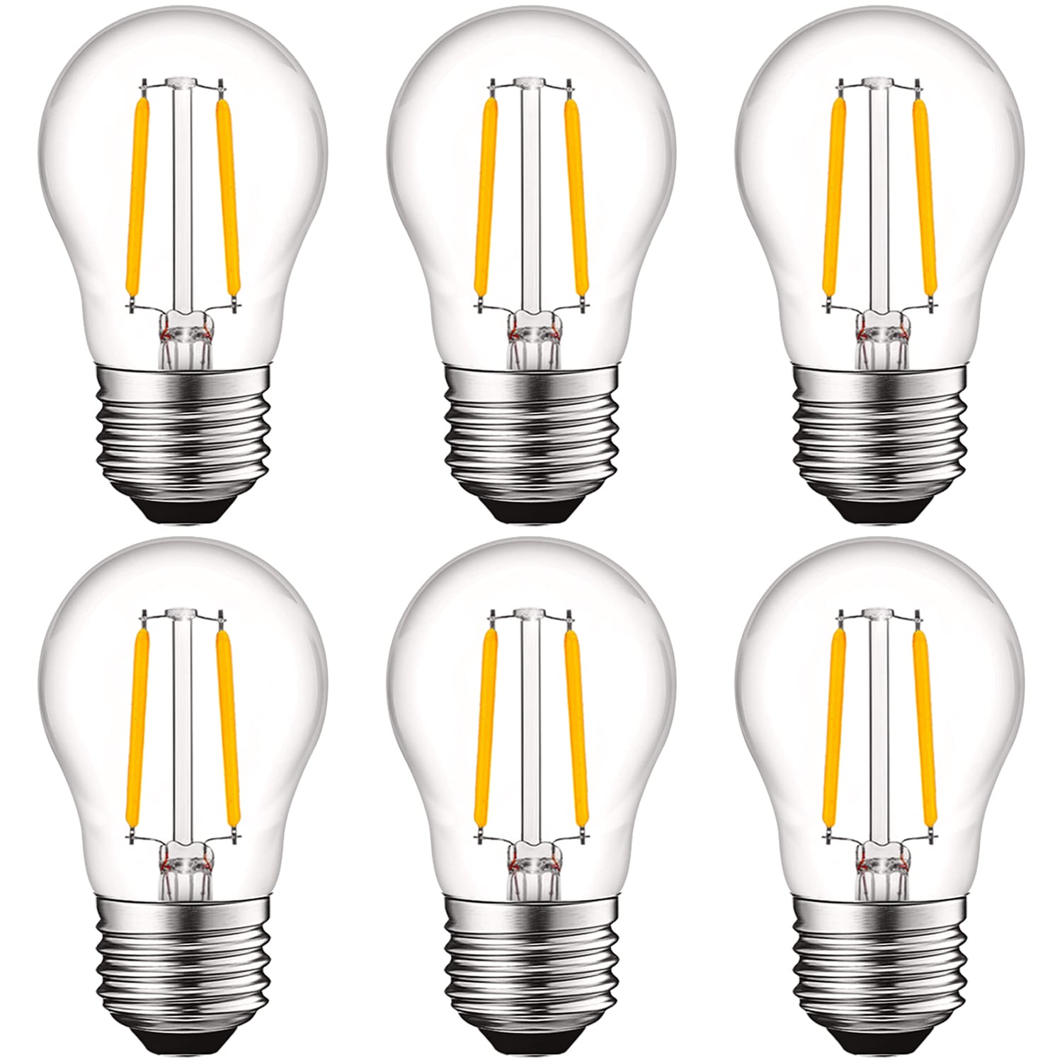 Luxrite LR21623-6PK 40 -Watt EQ A15 Warm white Medium base (E-26) Dimmable LED Decorative Light Bulb 6 -Pack