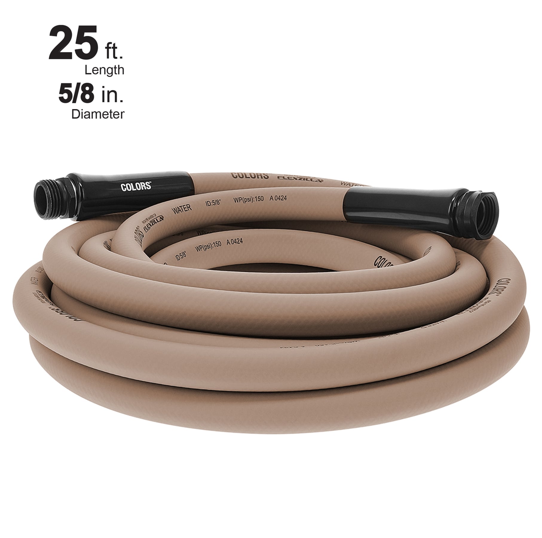 Flexzilla COLORS 5/8-in x 75-ft Premium -Duty Kink Free Hybrid polymer Brown Hose #HFZC525BR-E