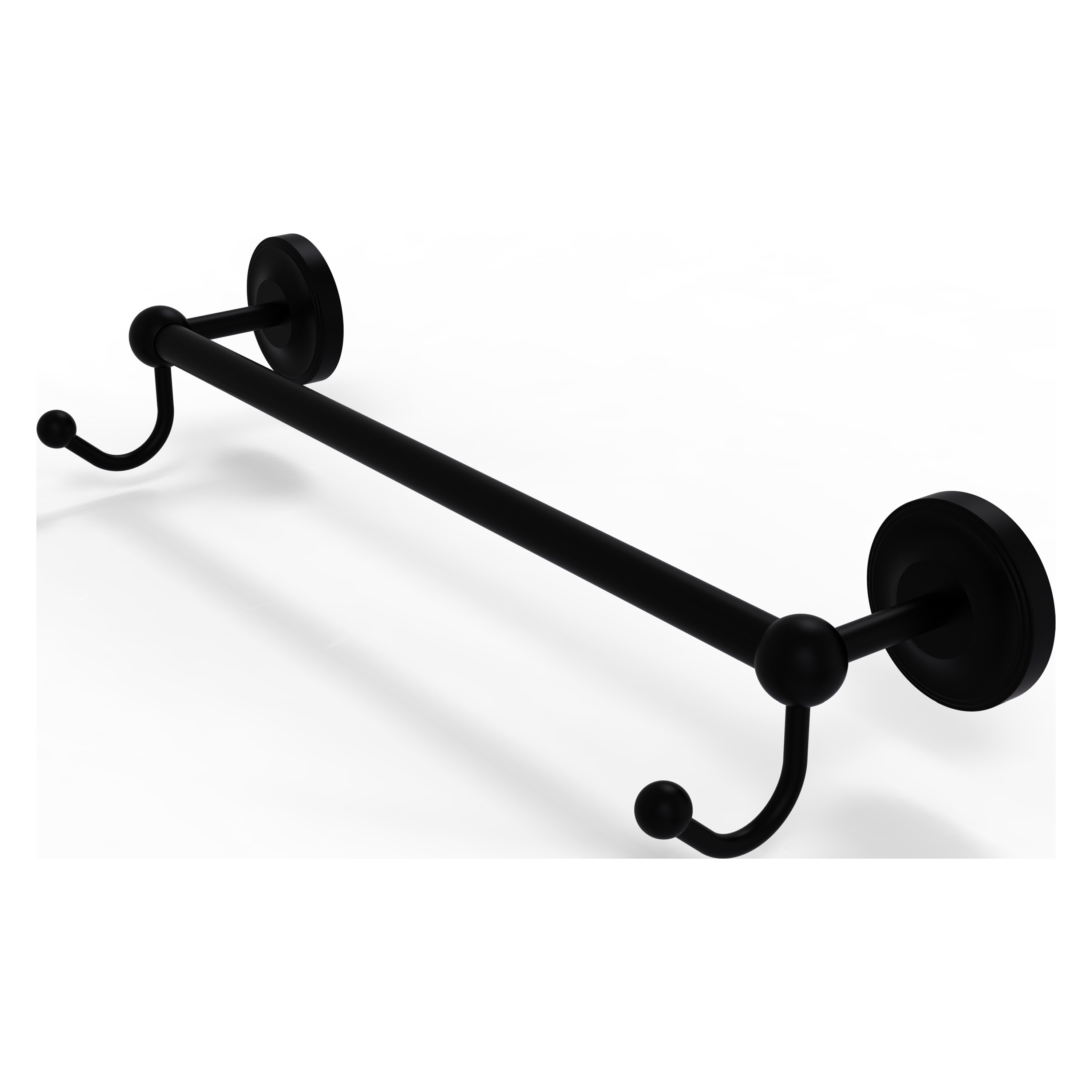 Allied Brass PR-41-18-HK-BKM Prestige Regal 18-in Matte Black Wall mount Single Towel Bar