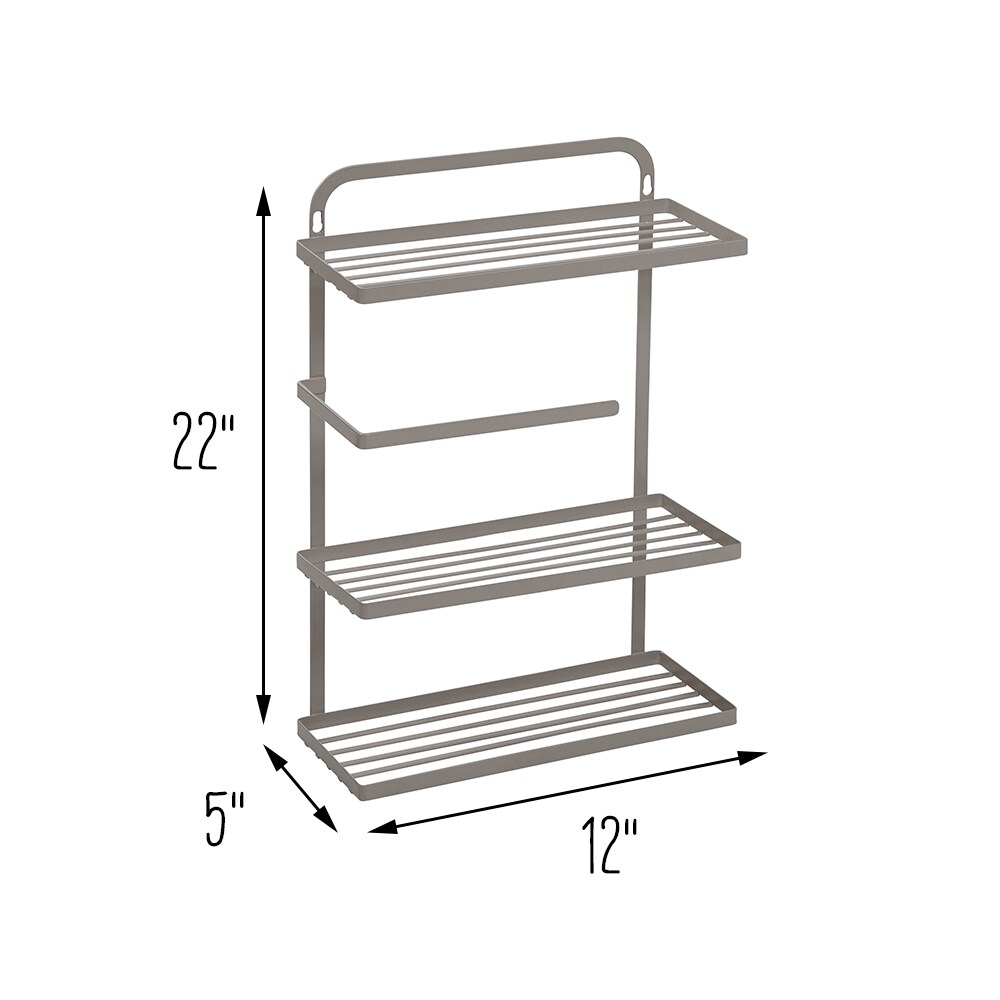 Honey Can Do 7.87 in W x 14.101 in H 3 Tier Hook on Metal Under