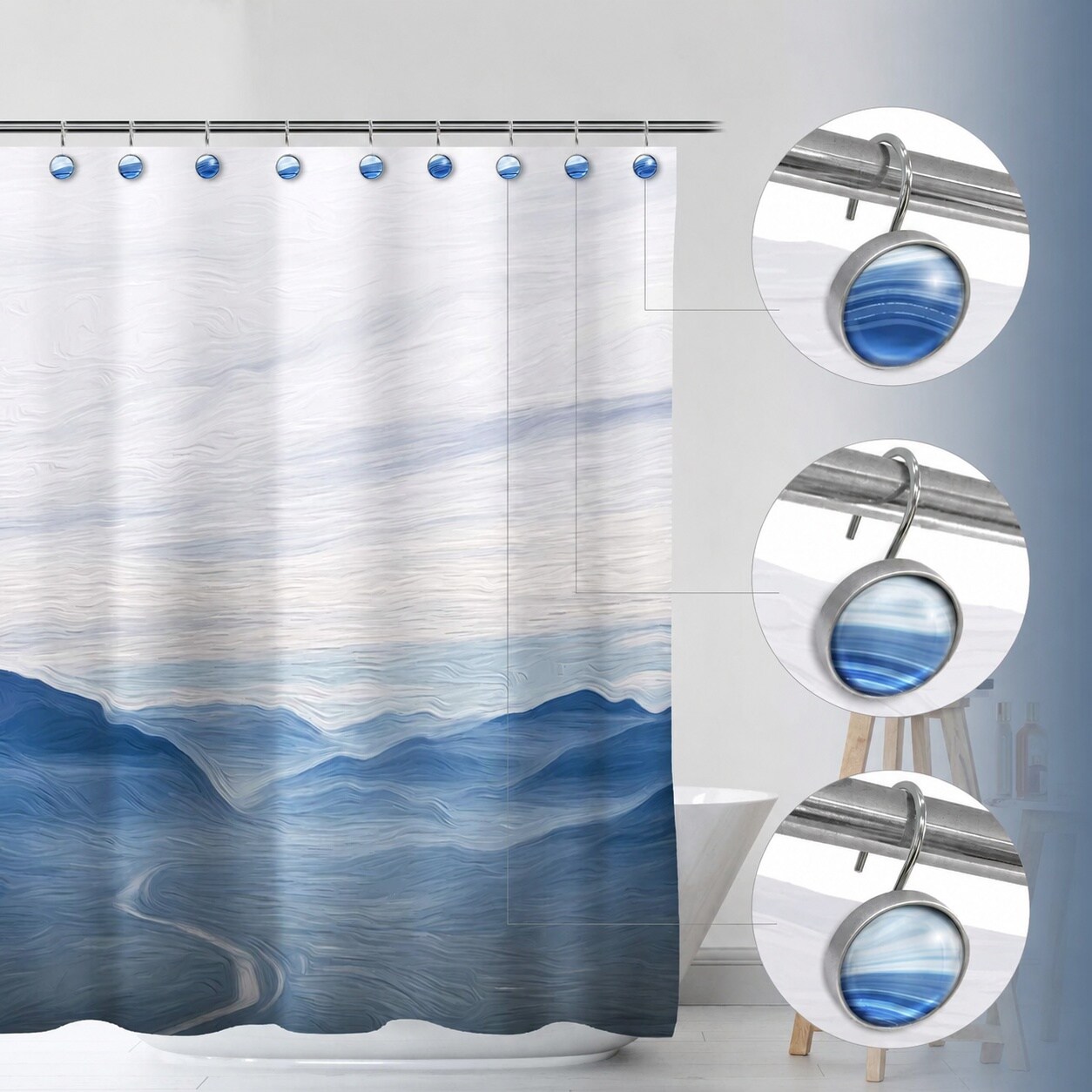 Aoibox LABJ2GQF Shower-Rings-Hooks - View #5