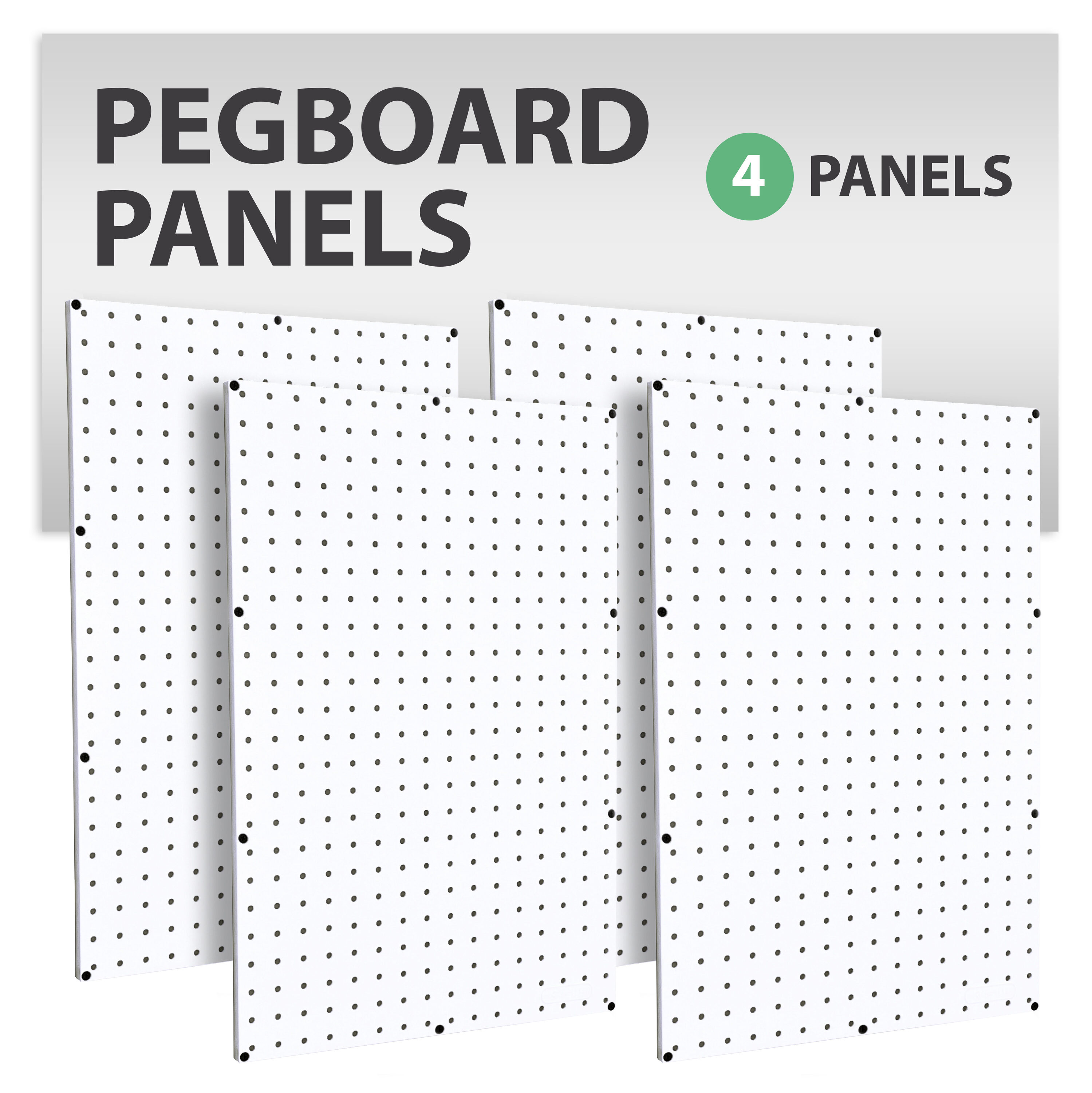 WallPeg 212 W Pegboard Panels 52 -Piece Polypropylene Pegboard in White 94-in W x 32.1875-in H