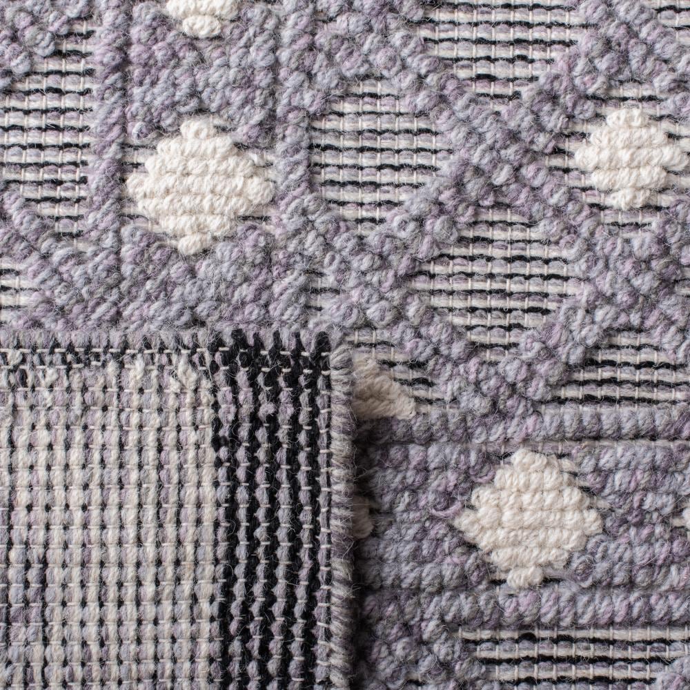Safavieh Natura Cream and Purple Hand-Tufted 6' x 9' Wool Rug