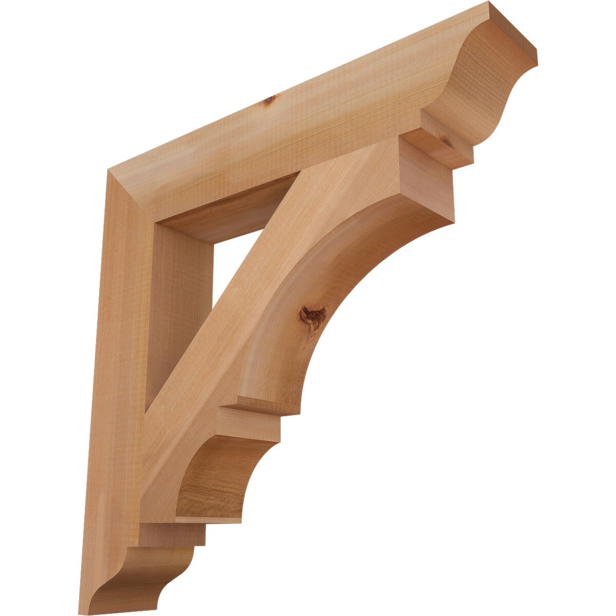 Ekena Millwork BKT04X22X22BOA01SWR Balboa traditional smooth 3-1/2-in x 22-in x 22-in Western red cedar Brown Wood Standard bracket