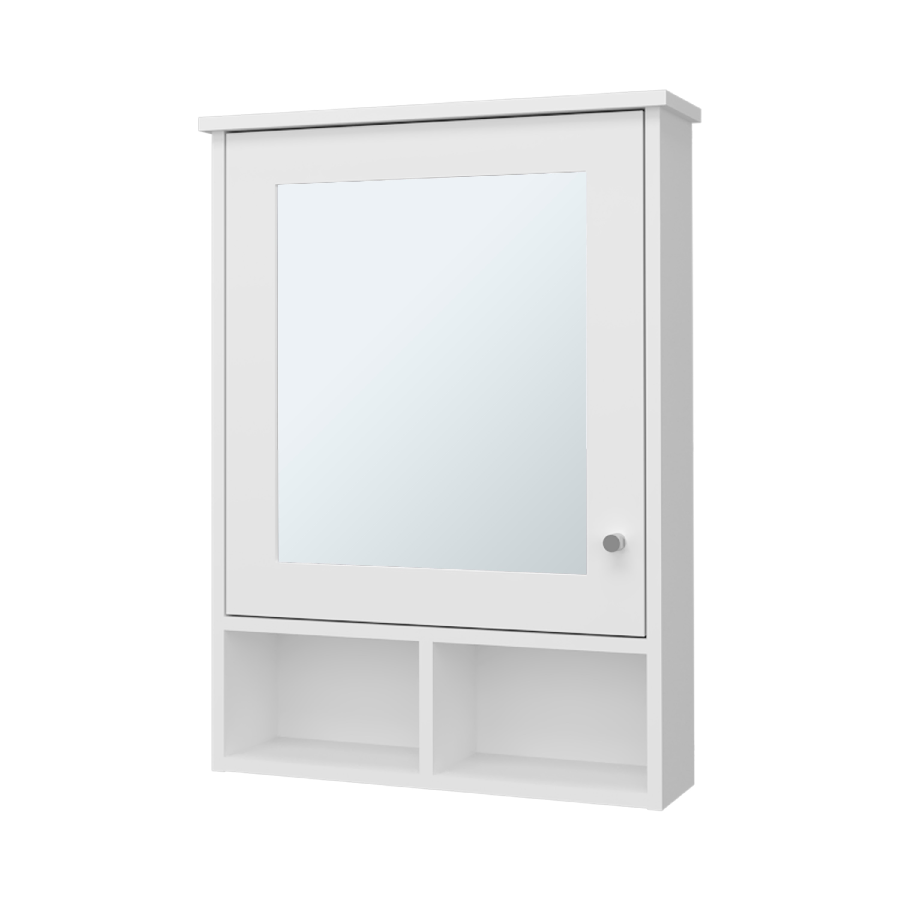 Forclover DASE-P237156 21-in x 29-in Surface Mount White Mirrored Rectangle Medicine Cabinet