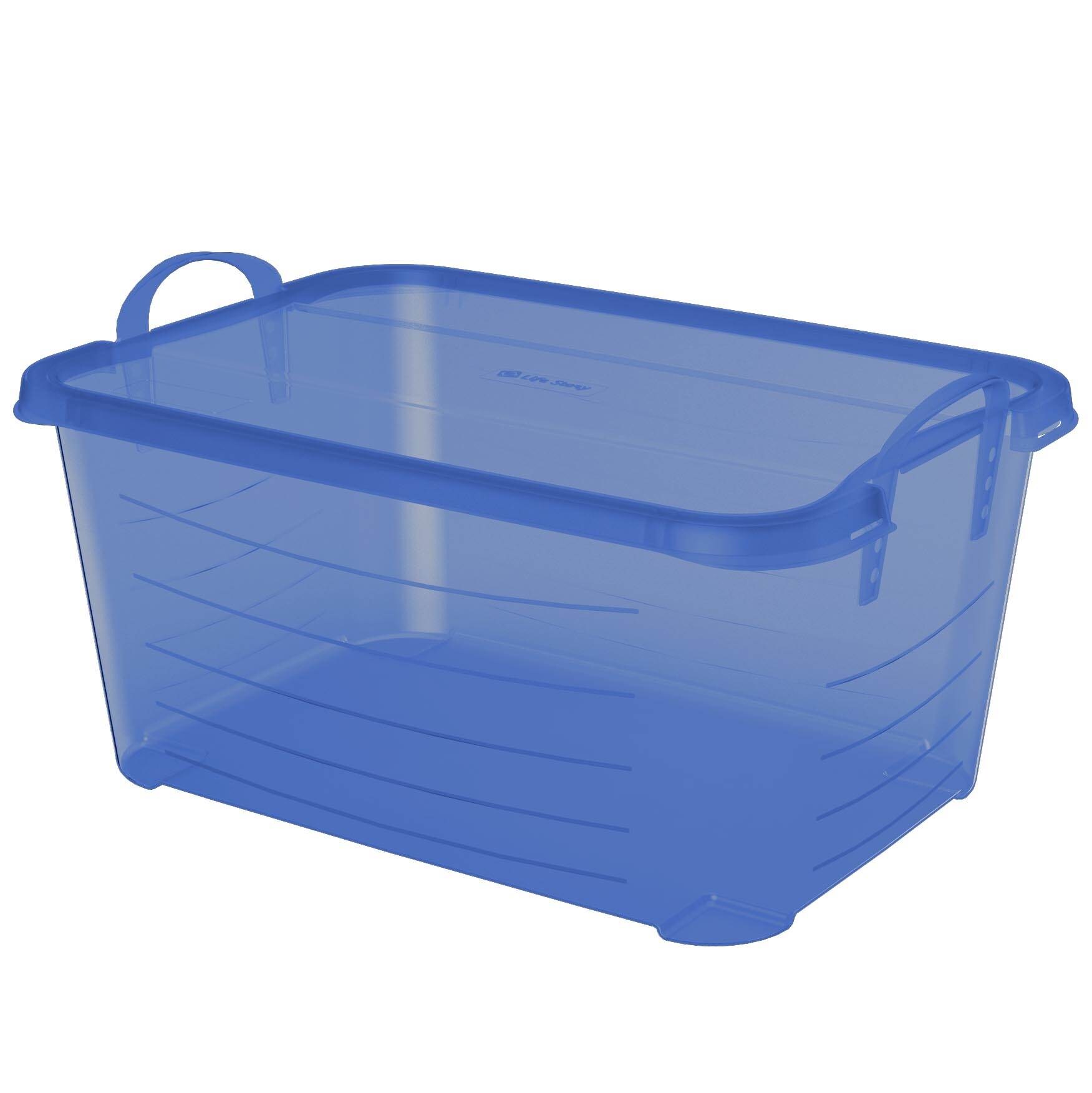 Life Story Blue Closet Organization & Storage Box Container 55 Quart 4 Pack