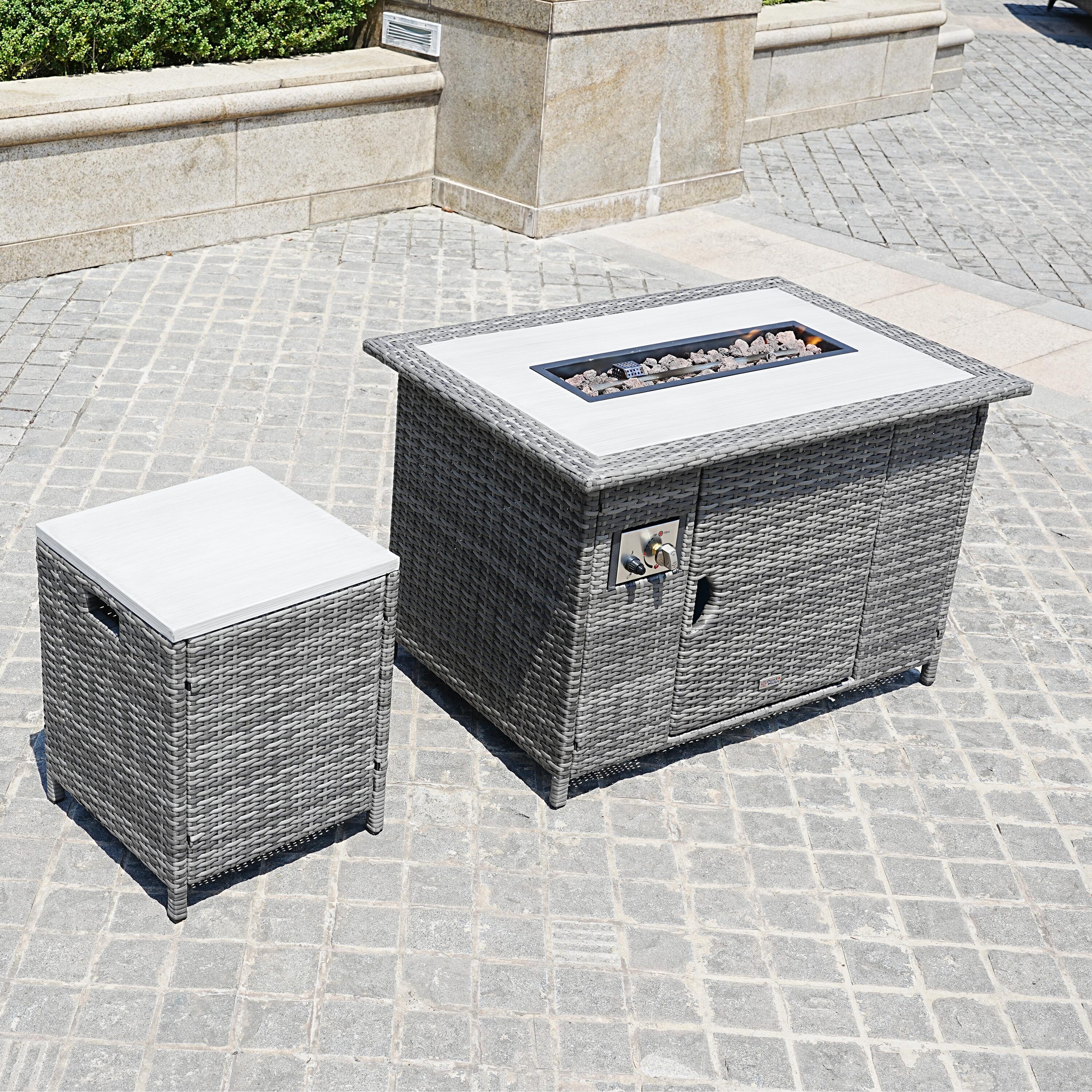 Direct Wicker DWF-1802P-H Outdoor-Gas-Firepits - View #8