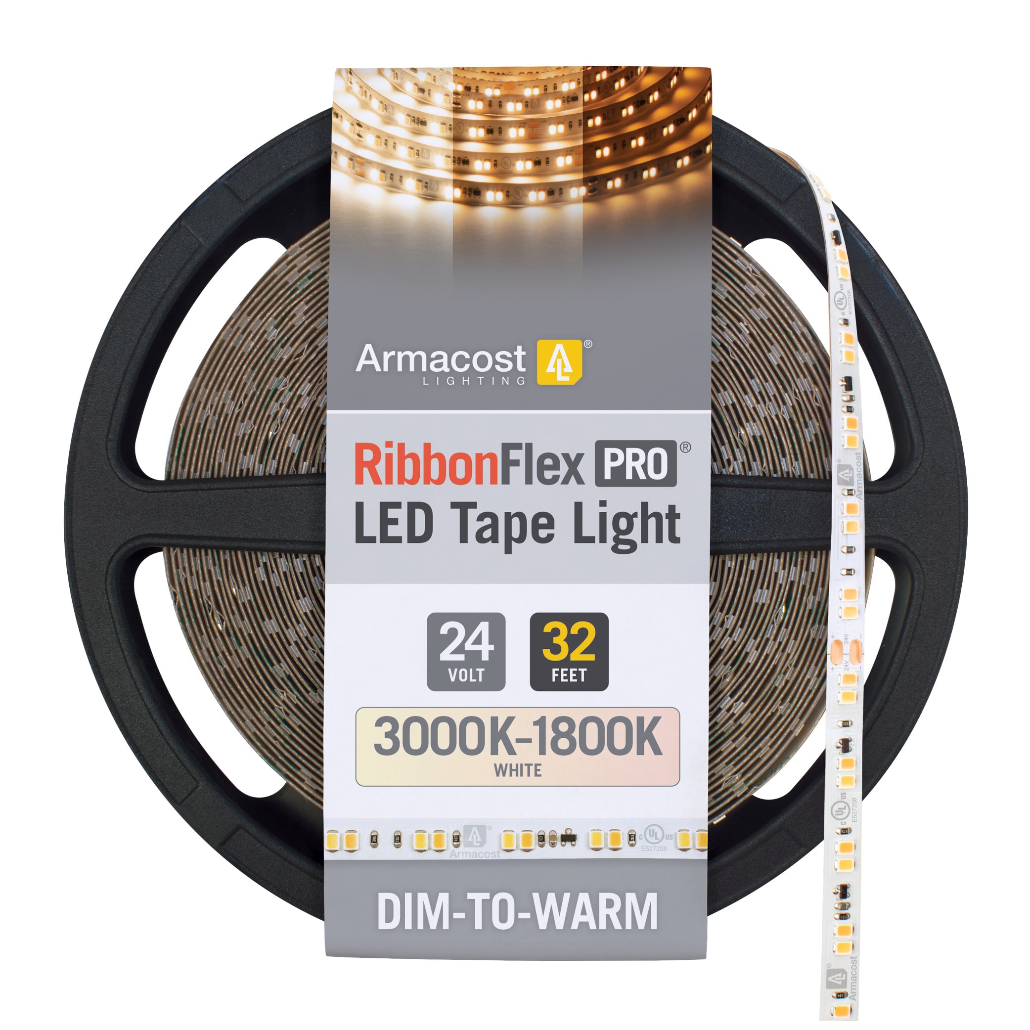 RibbonFlex Pro 32ft White Dim-to-Warm LED Tape Light