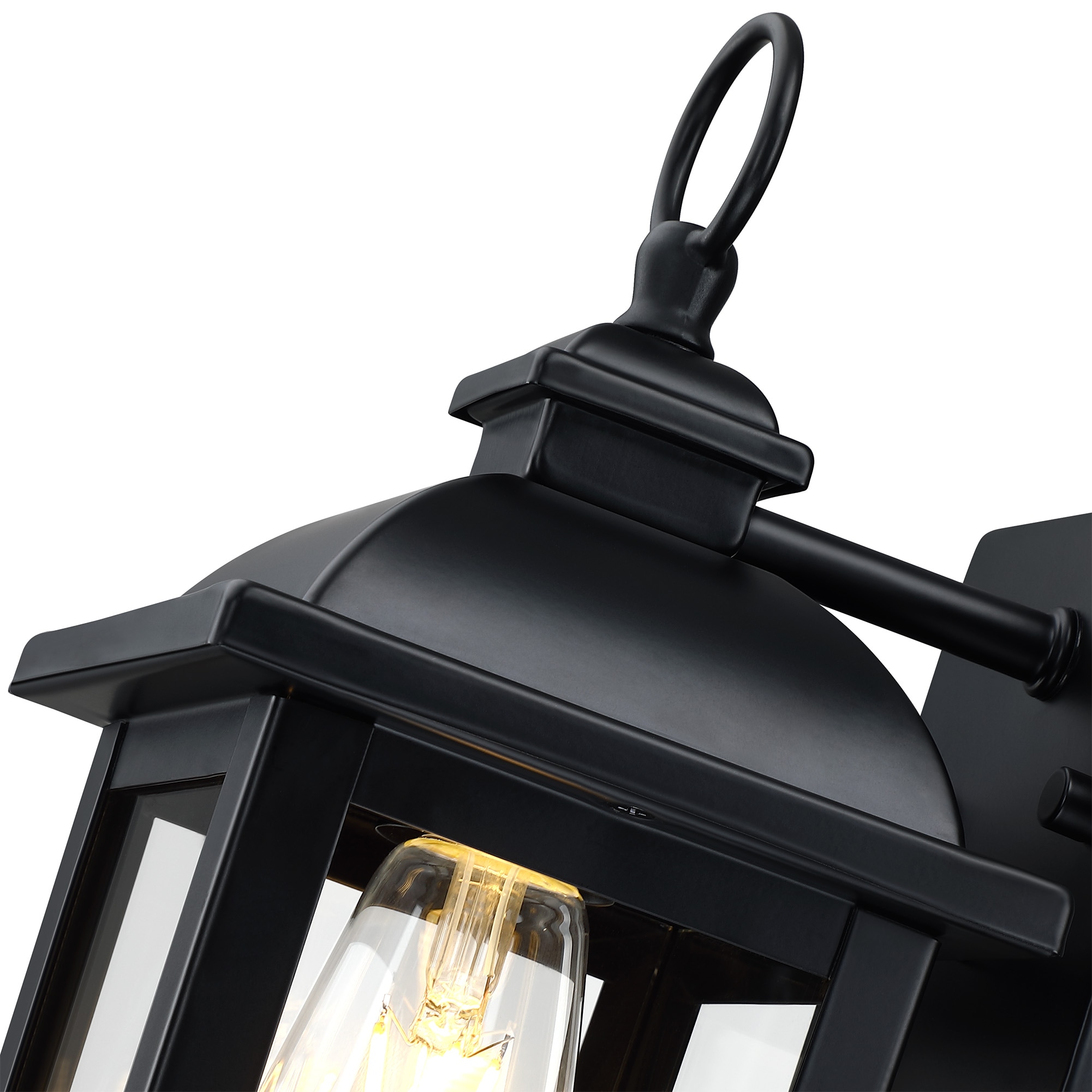 allen + roth Belford 1-Light 11.4-in H Matte Black Led, Outdoor Wall ...