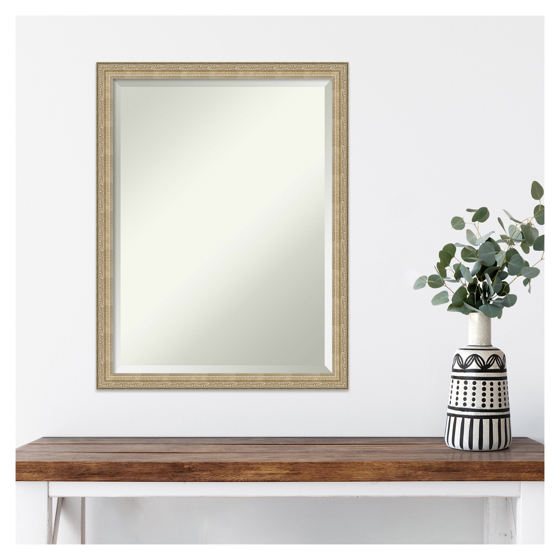 Paris Champagne Elegance 20x26 Bronze-Gold Rectangular Wall Mirror
