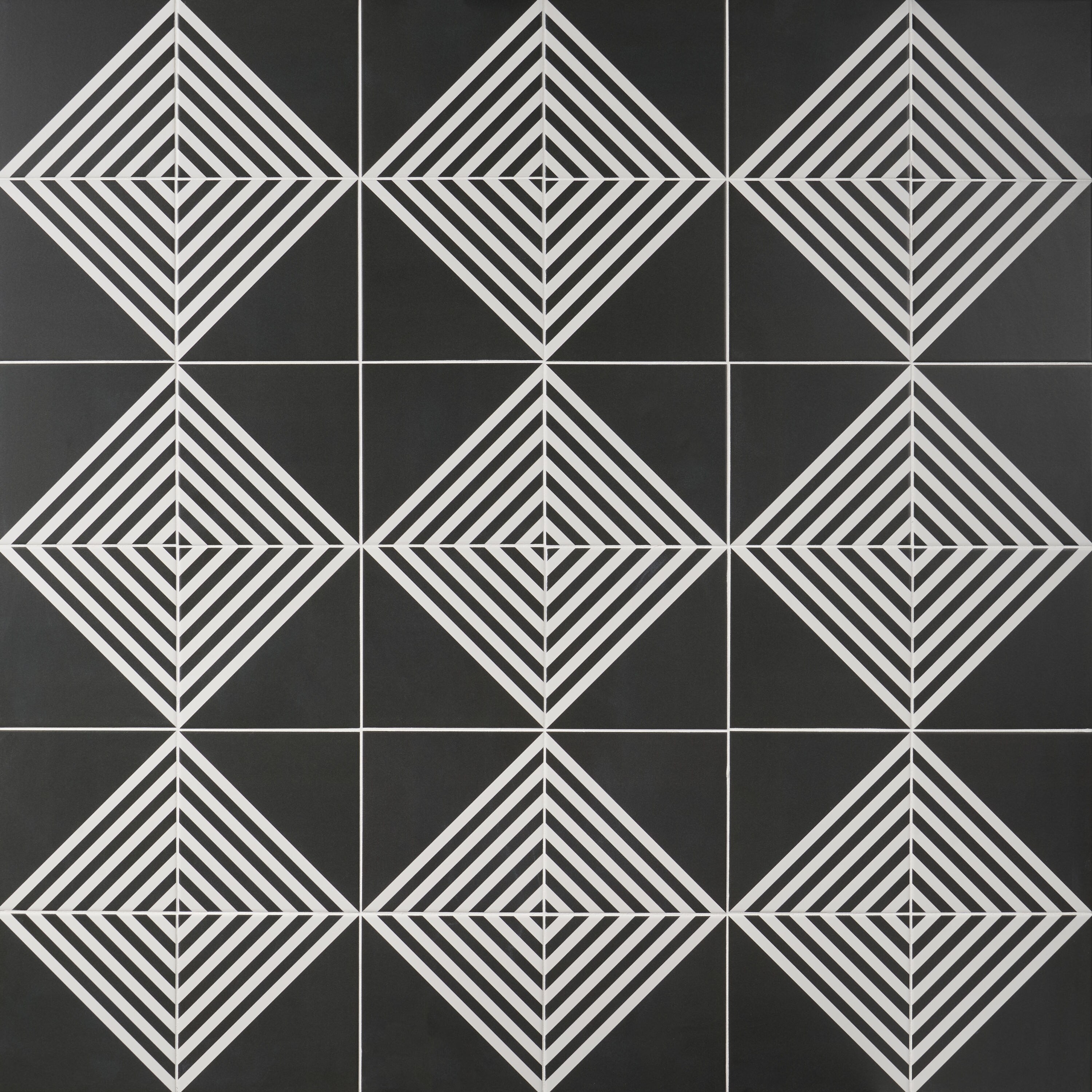 Artmore Tile Record Stripe Negative 8-in x 8-in Matte Porcelain ...