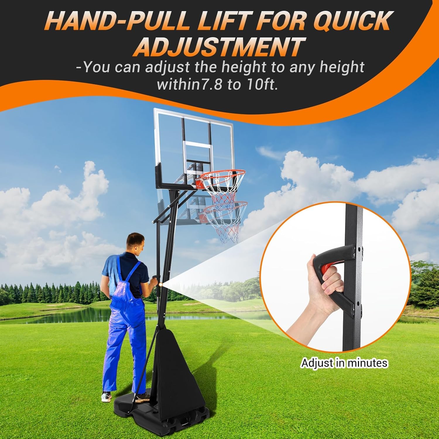 Qeetex LRB-PHO-0A6HXTDE Basketball-System - View #4