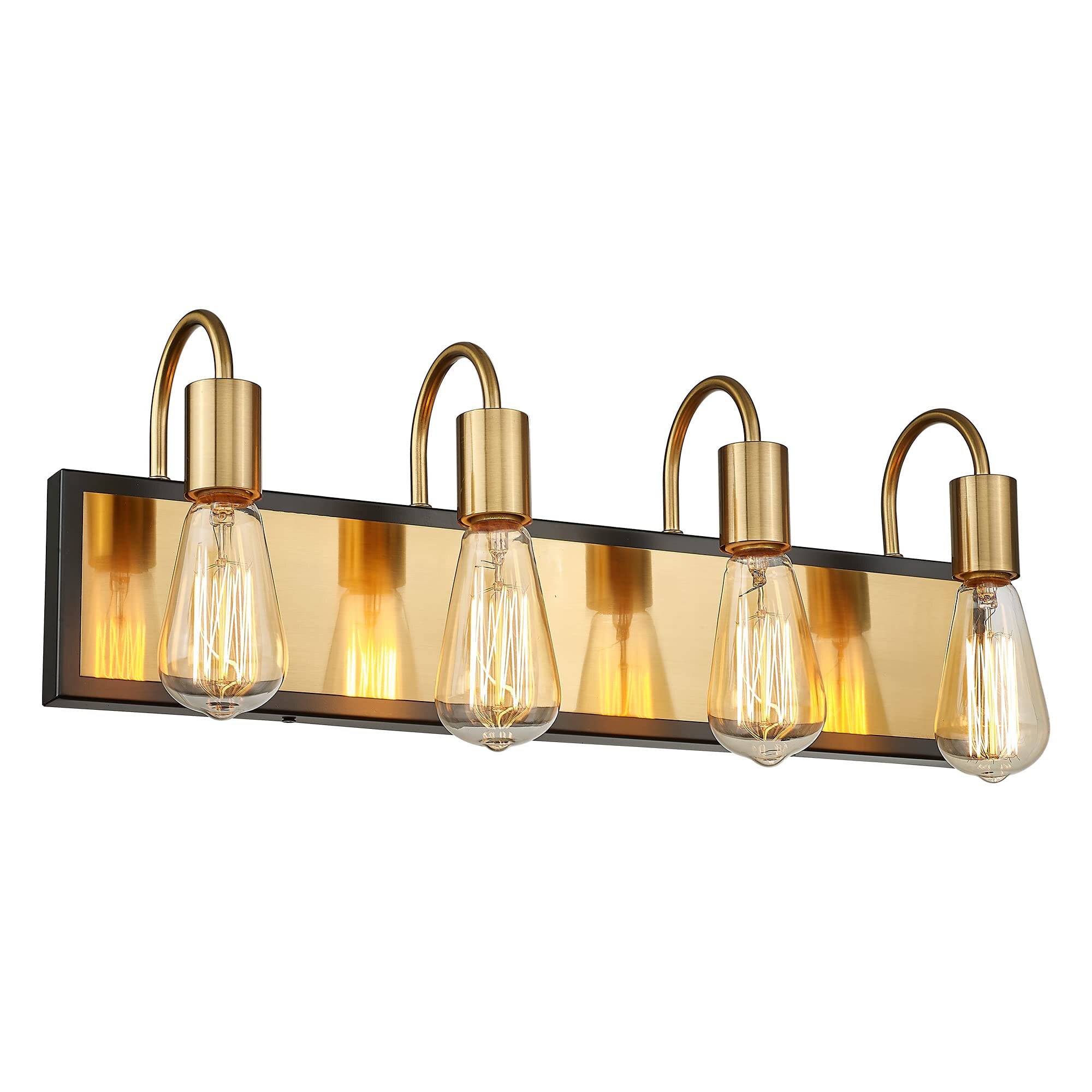 LTMATE LS5HLT69B-4W BG JAZAVA 22.4-in 4 -Light Brushed Gold Modern/contemporary Vanity light