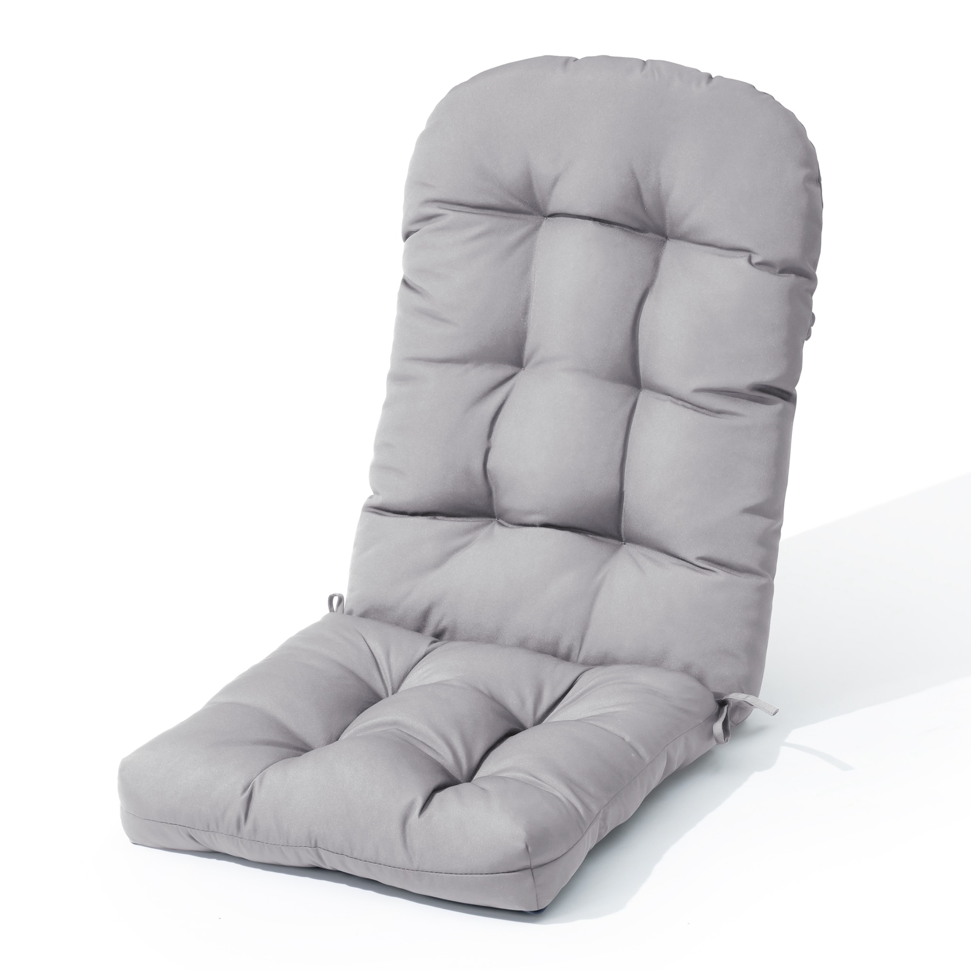 CloudFly CL-CU002LGY-1 Patio Adirondack High Back Chair Cushion 19.7-in x 19.7-in light gray High back patio chair cushion