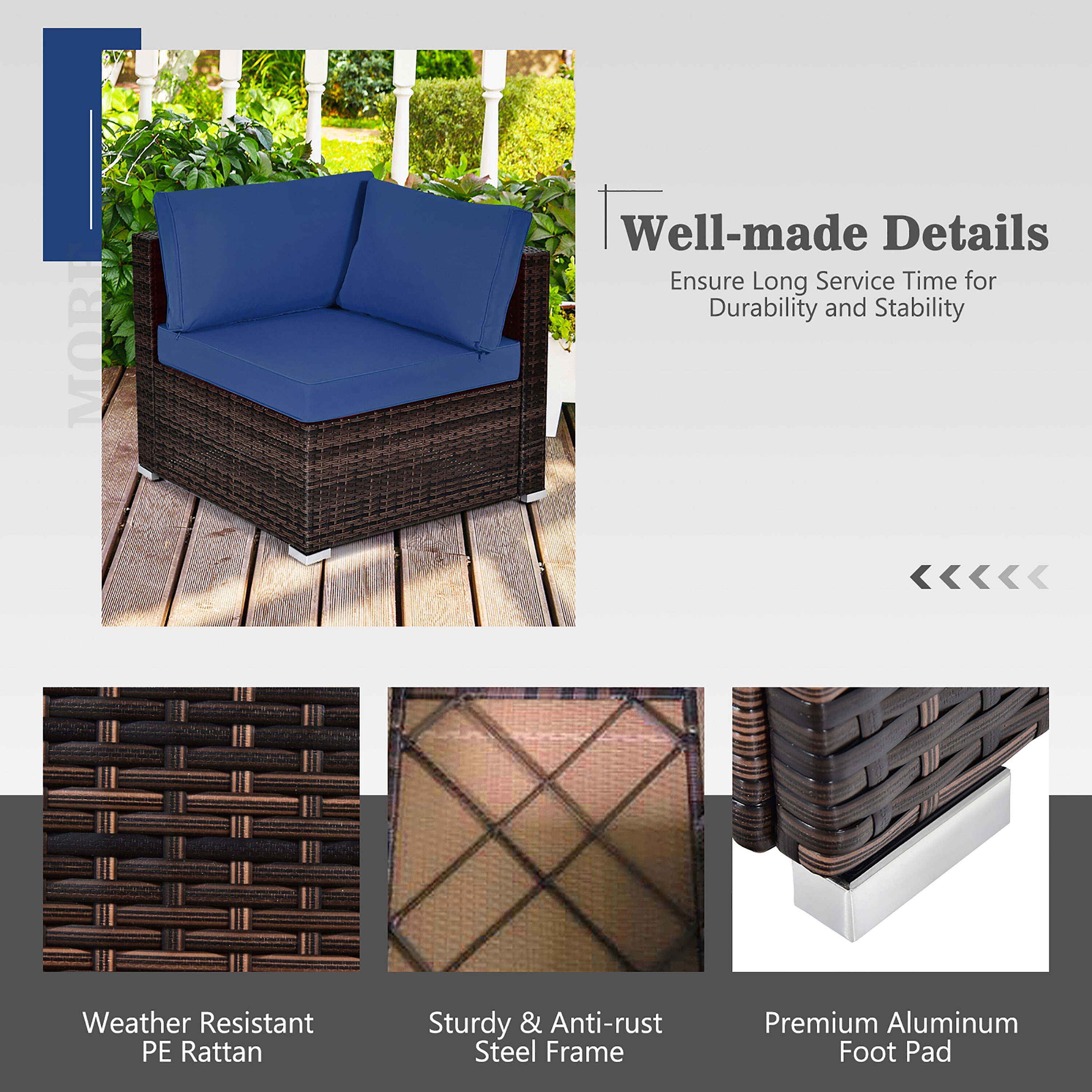 Costway NP10261CF+HW67937NY Patio-Conversation-Sets - View #4