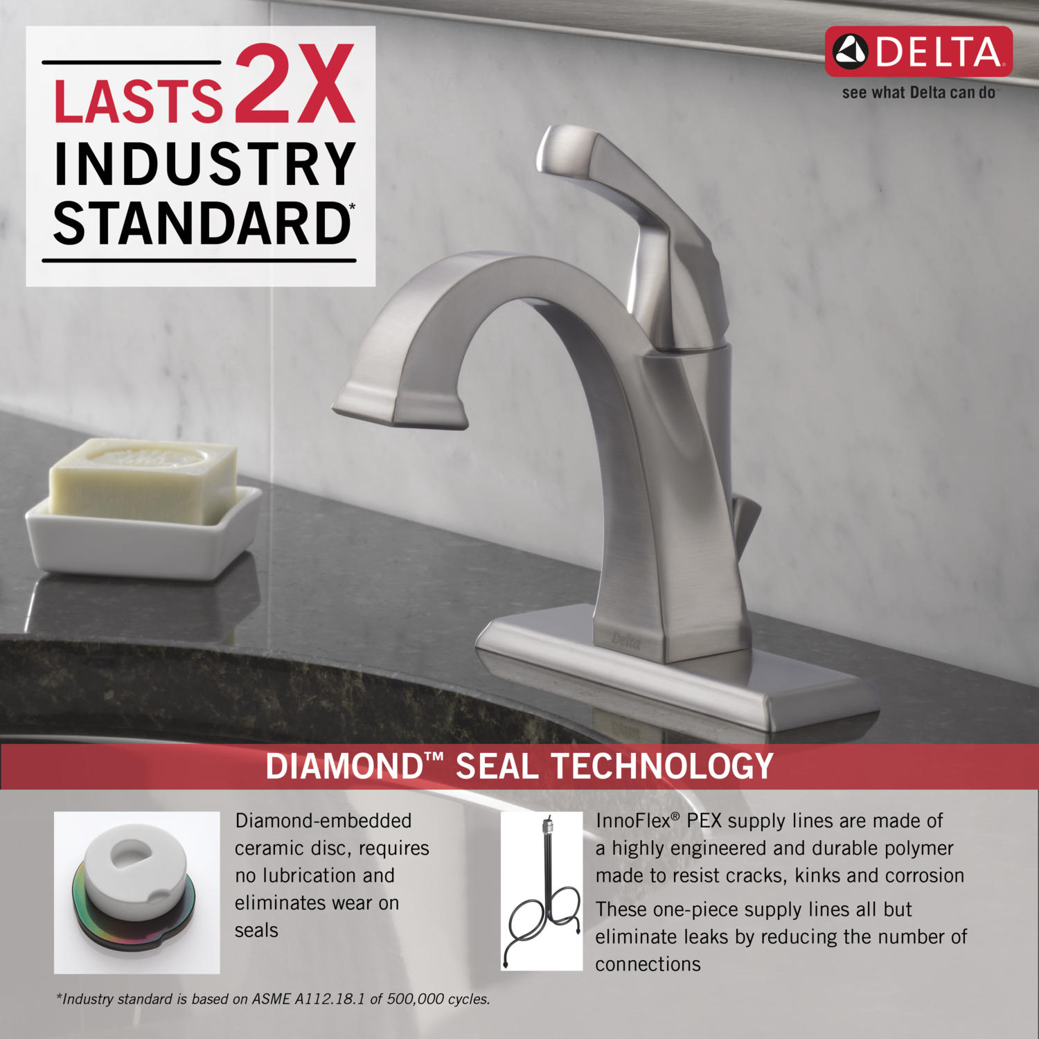 Dryden 7 3/4" Modern Stainless Steel Single Hole Bathroom Faucet
