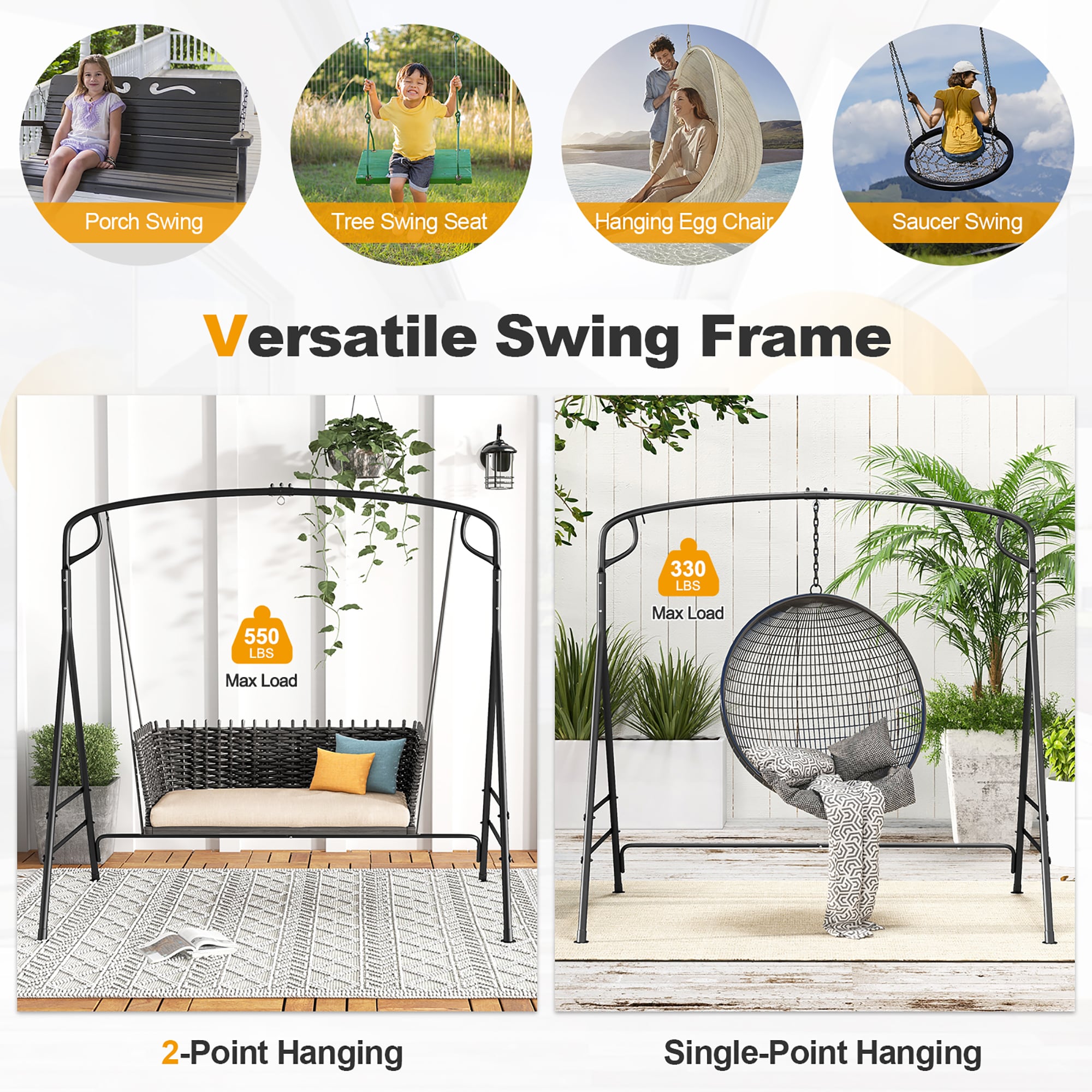 Costway HCST00160 Swing-Gliders - View #8