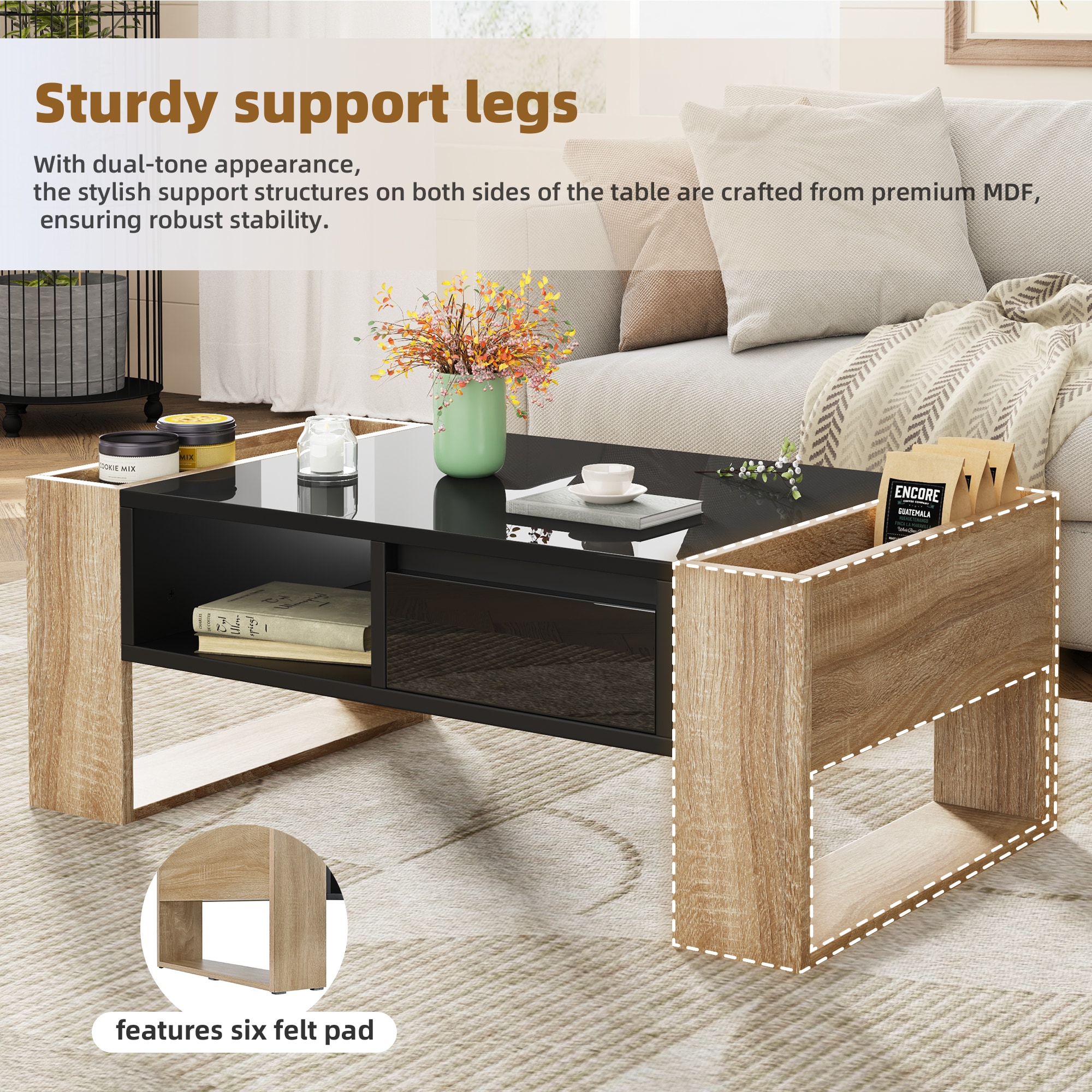 ModernLuxe N721P205792B Coffee-Tables - View #3