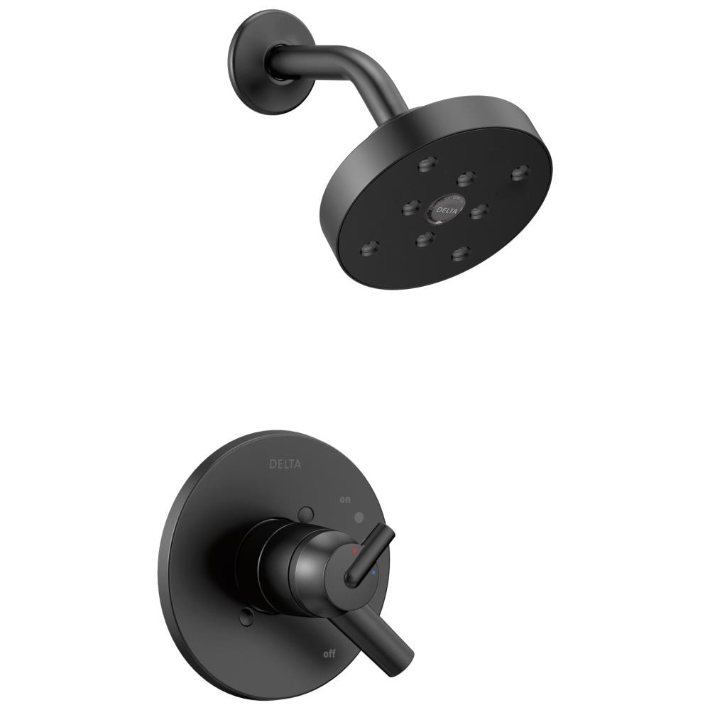 DELTA Trinsic Shower System with Valves Matte Black in the Shower ...