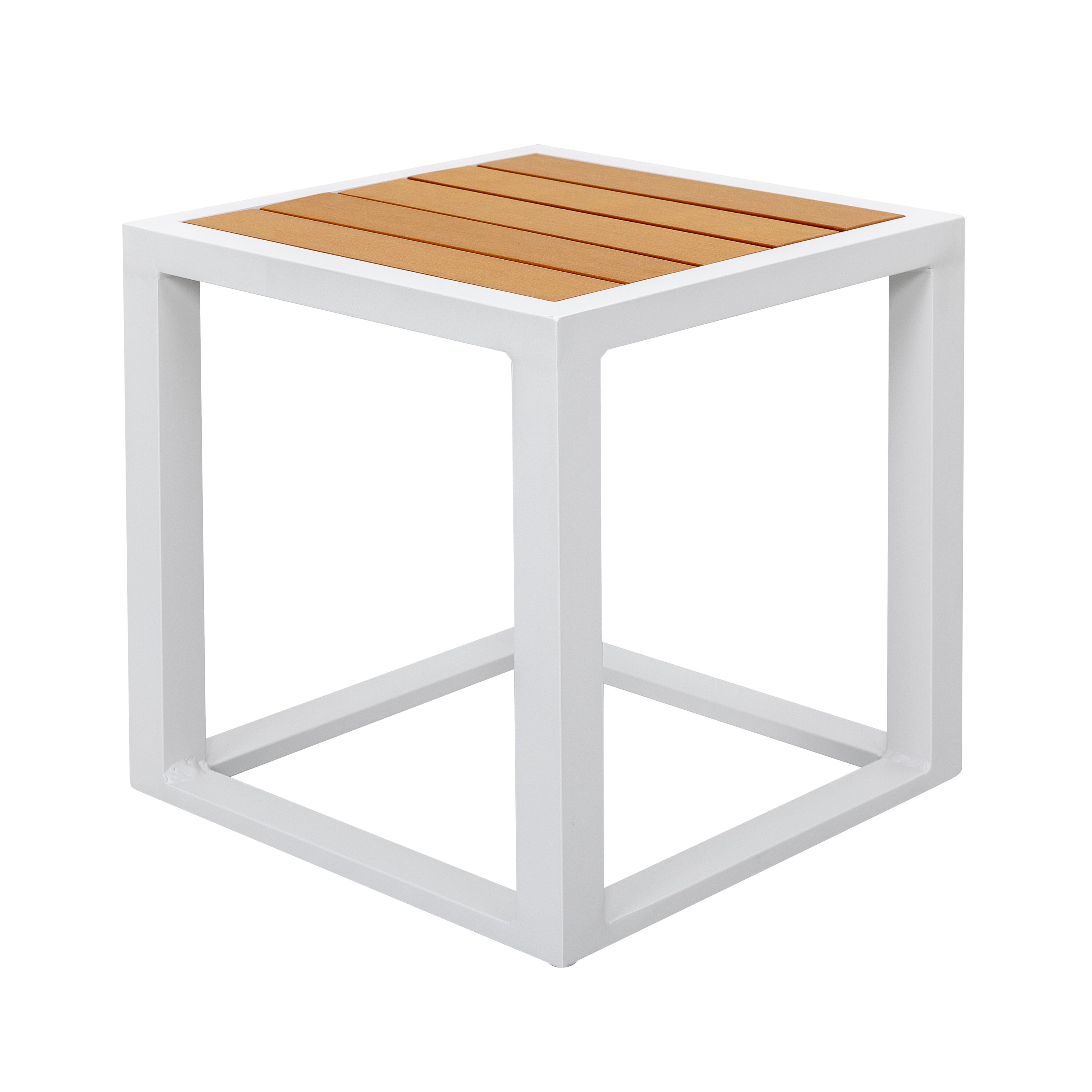 Nuu Garden ASS002-01 Patio Side Table Square End Table 16.93-in W x 16.93-in L