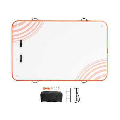 VEVOR CQFT8X5FTBJHPR1CSV0 Inflatable Floating Dock Orange Kickboard