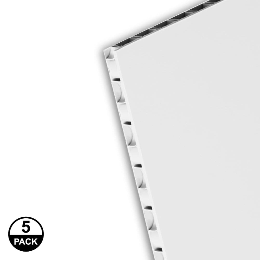 Polymershapes 42D16111 0.197-in T x 96-in W x 48-in L White Corrugated plastic Sheet