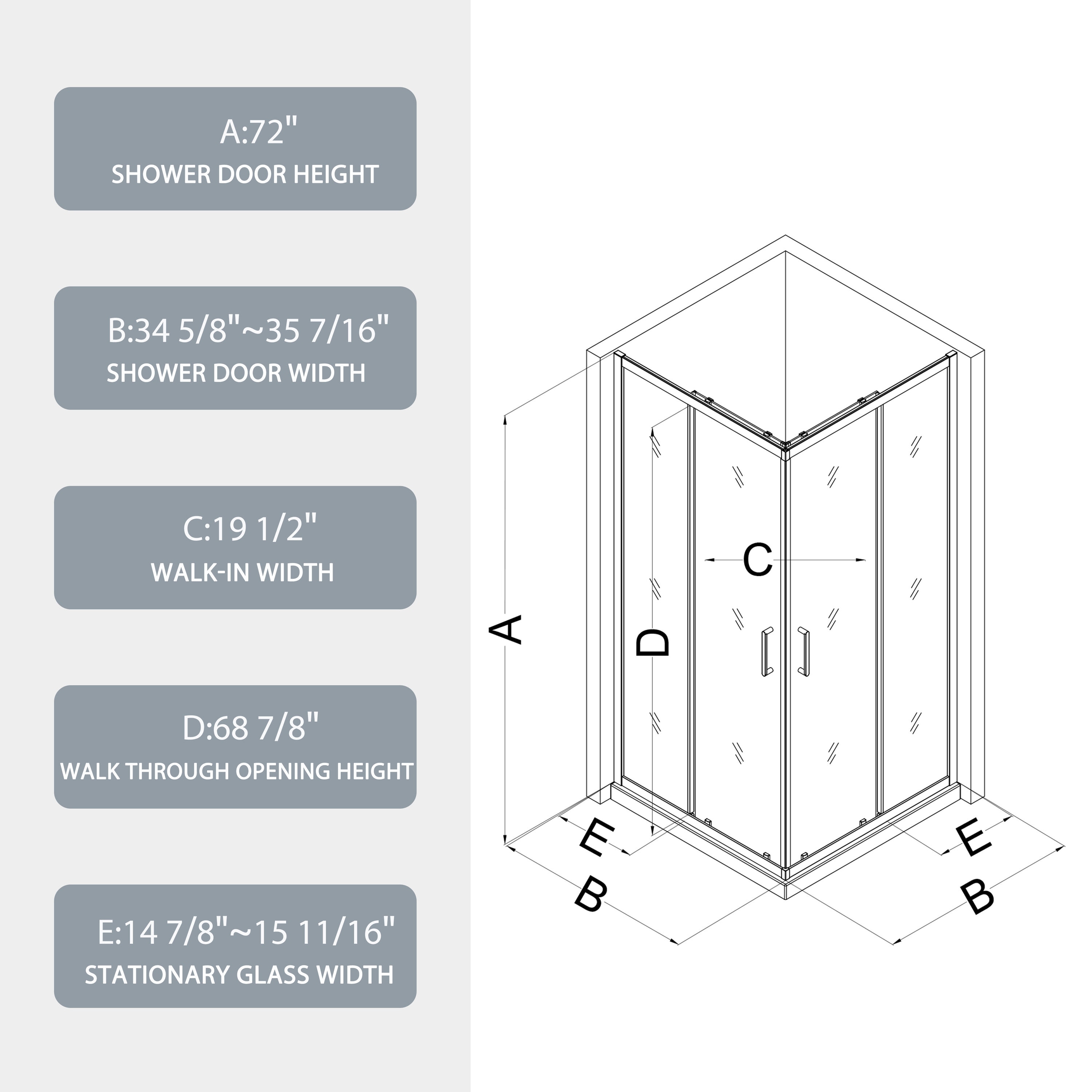WELLFOR QSD-SS020CW Shower-Doors - View #4