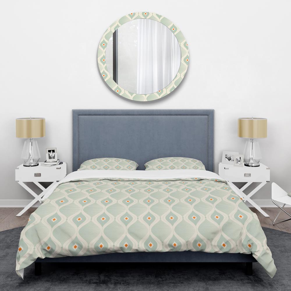 Designart BED24123-K 3 -Piece Blue King Duvet cover Set
