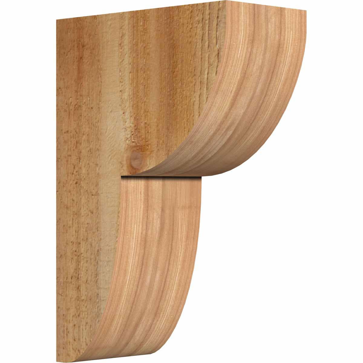 Ekena Millwork COR04X08X12CRE00RWR 4-in x 8-in x 12-in Crestline Unfinished Western red cedar Wood Paintable/Stainable Corbel
