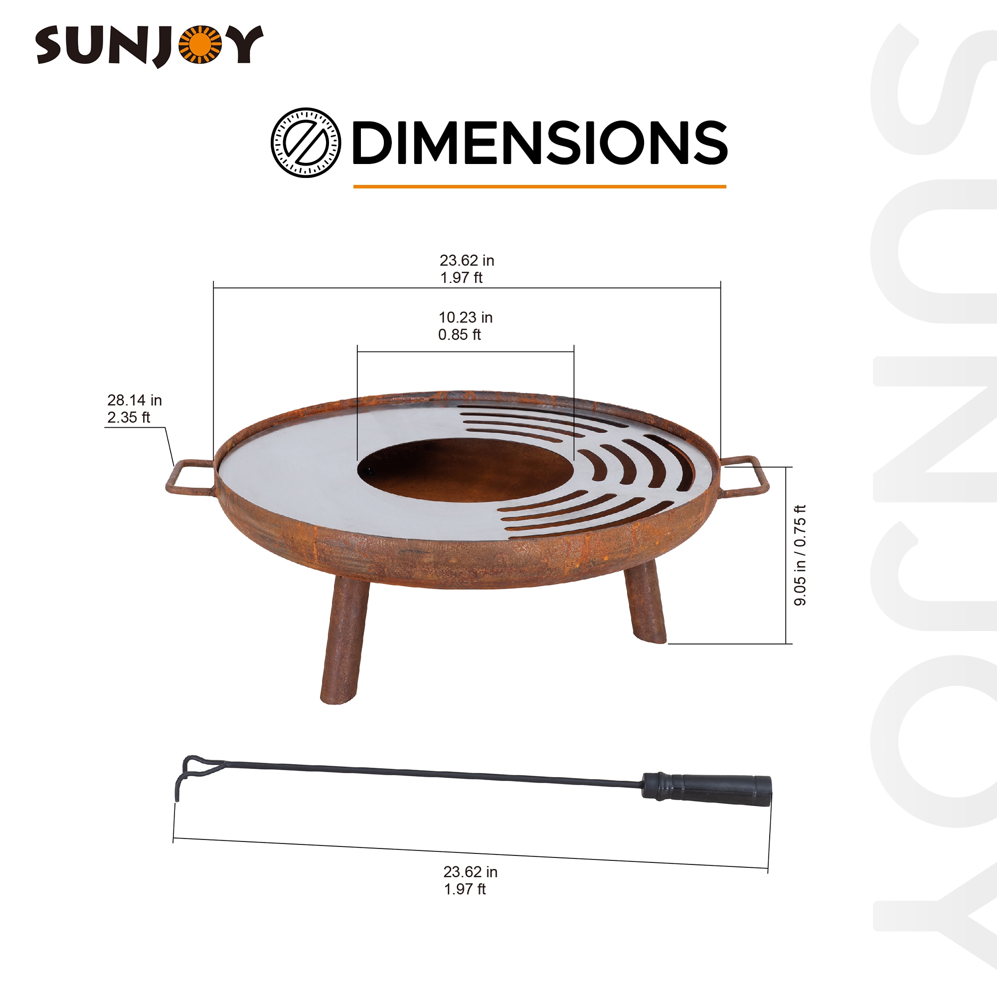 Sunjoy A301055120 Outdoor-Woodburning-Firepits - View #10