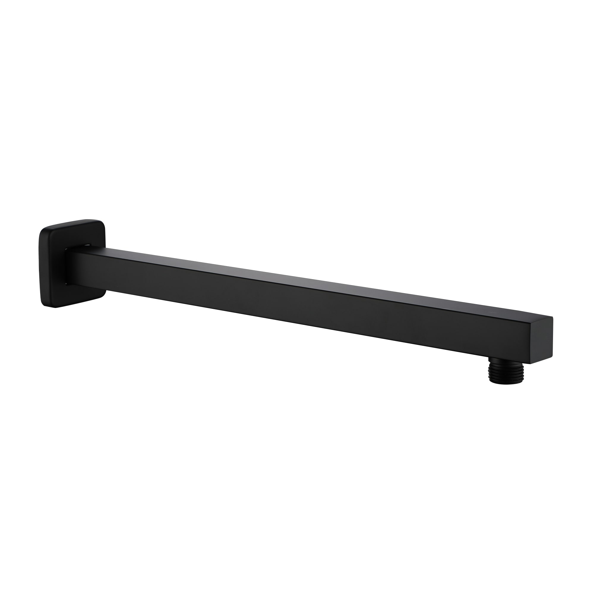 CASAINC CASATW701-5MB Wall-Mounted Square Shower Arm Matte Black 15.7-Inches Universal Shower Shower arm 0.5-Inches -ID